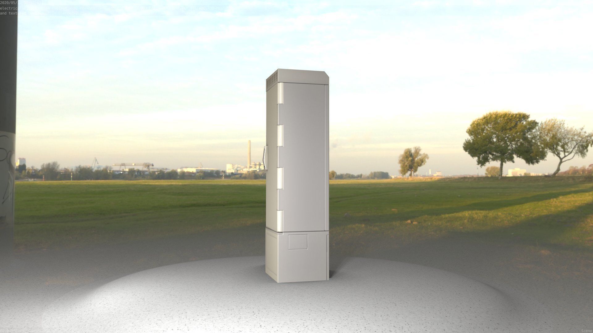 Electrical Distribution Cabinet 22 Low-poly 3D model_70