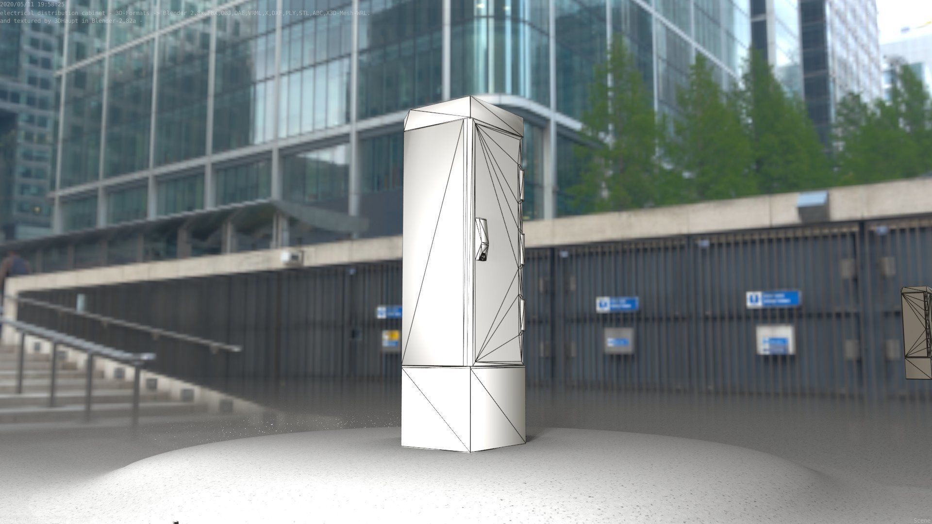 Electrical Distribution Cabinet 22 Low-poly 3D model_84