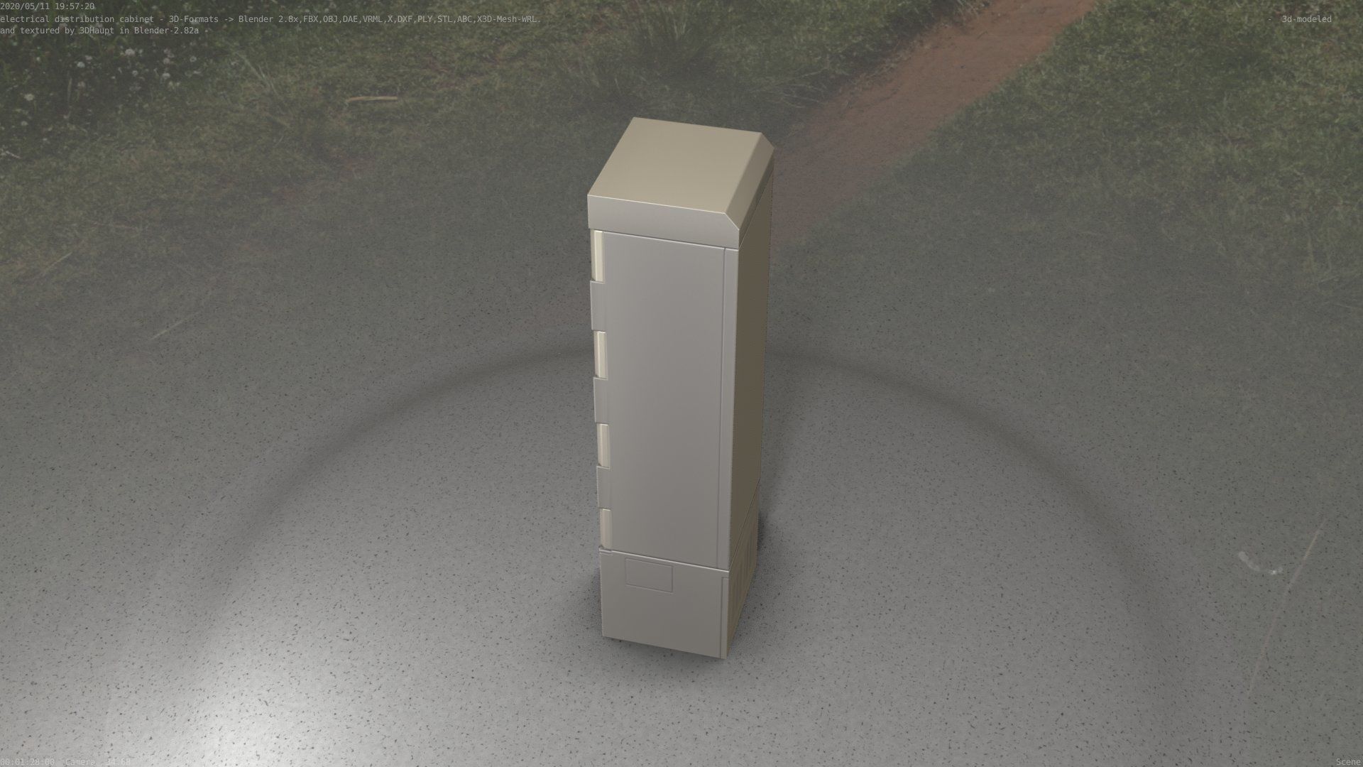 Electrical Distribution Cabinet 22 Low-poly 3D model_18