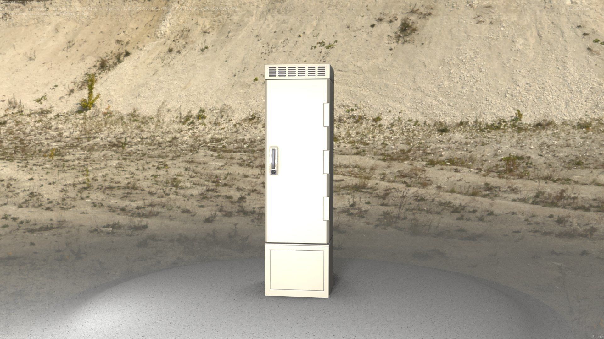Electrical Distribution Cabinet 22 Low-poly 3D model_39