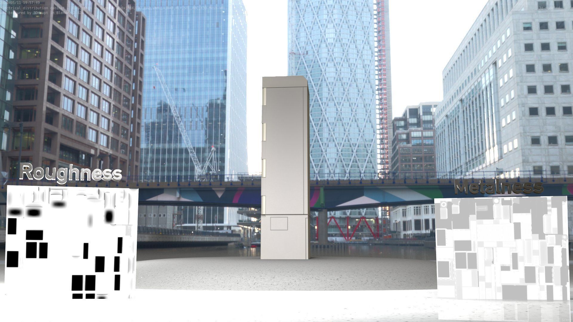 Electrical Distribution Cabinet 22 Low-poly 3D model_47