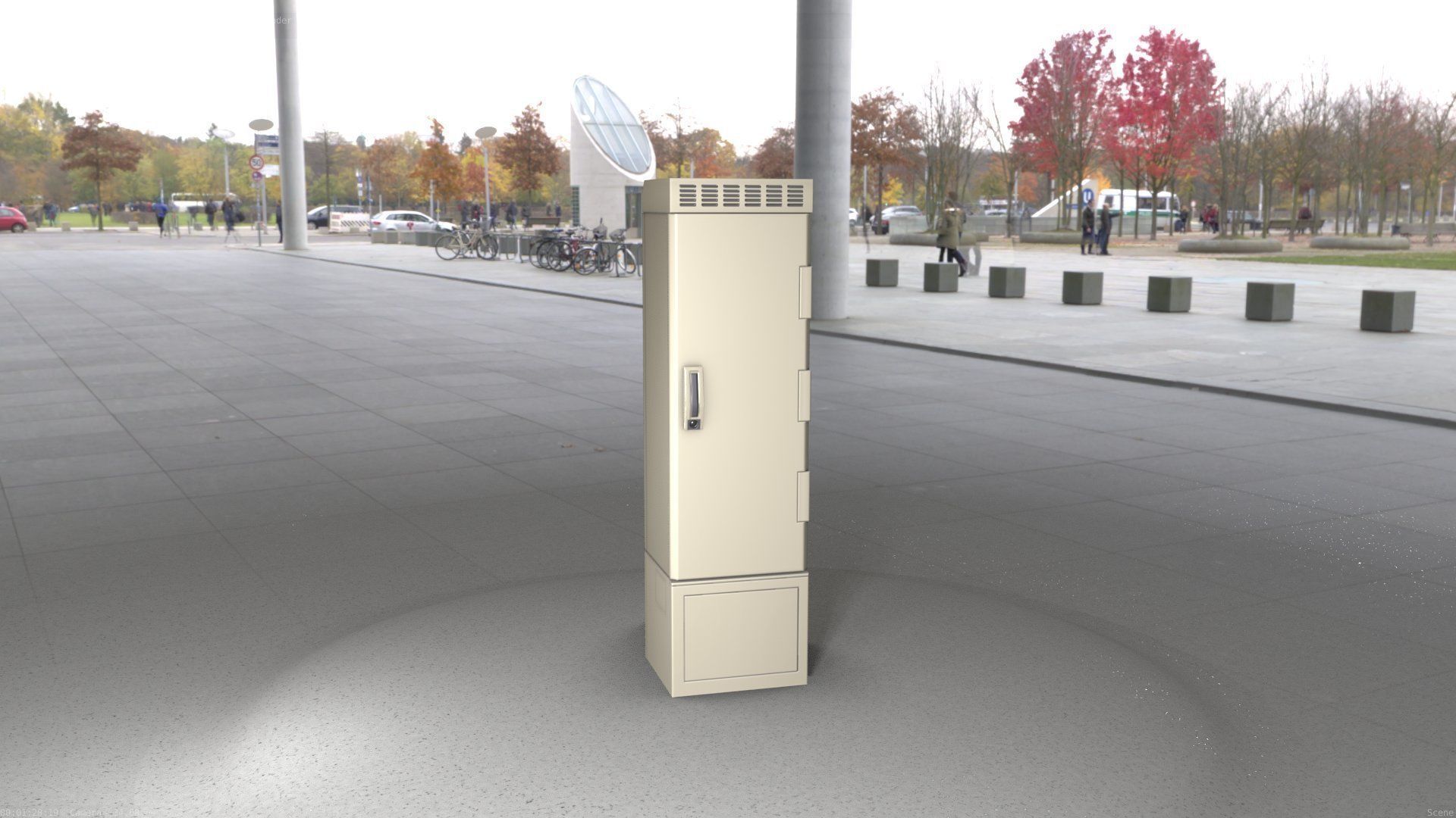 Electrical Distribution Cabinet 22 Low-poly 3D model_37