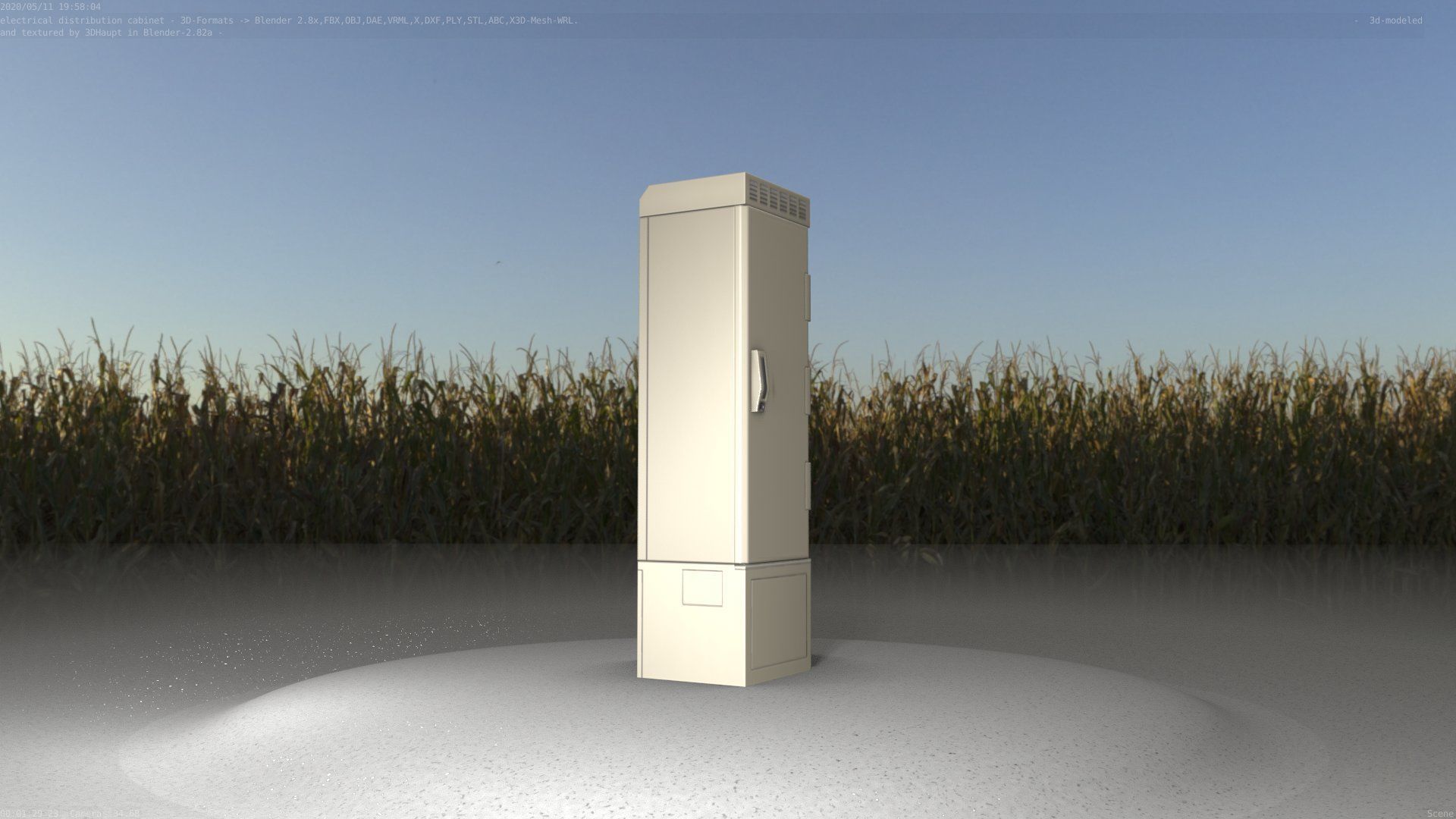 Electrical Distribution Cabinet 22 Low-poly 3D model_66