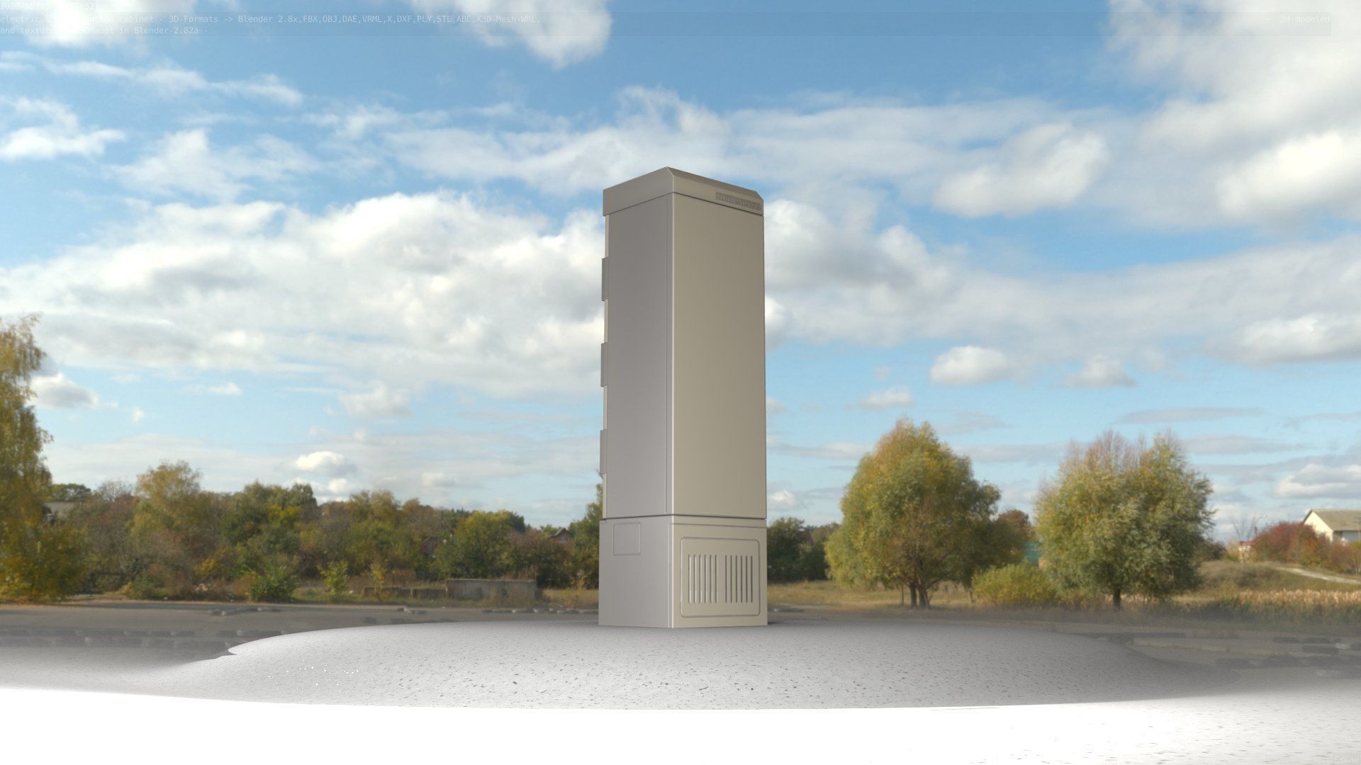 Electrical Distribution Cabinet 22 Low-poly 3D model_51