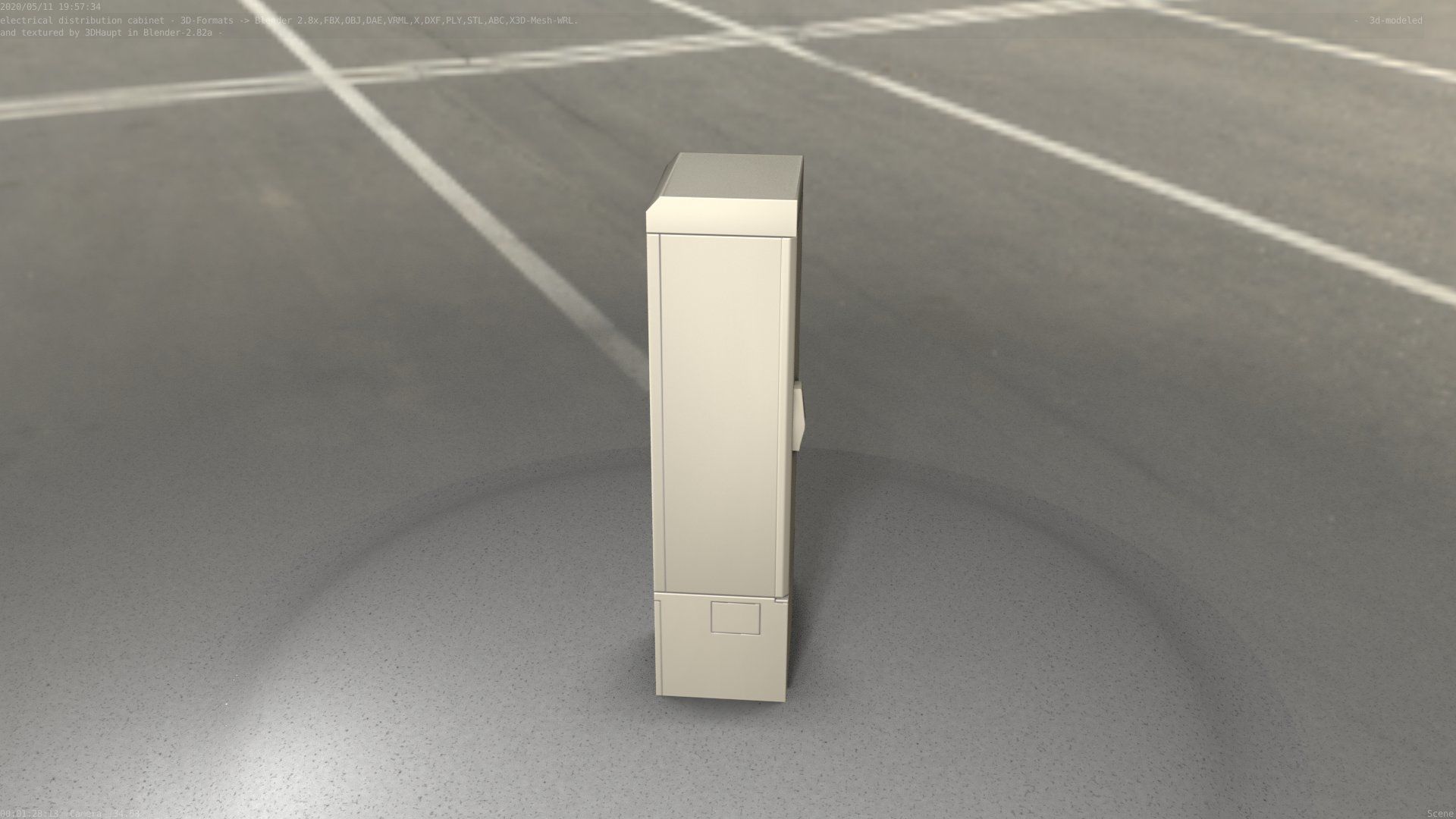 Electrical Distribution Cabinet 22 Low-poly 3D model_31