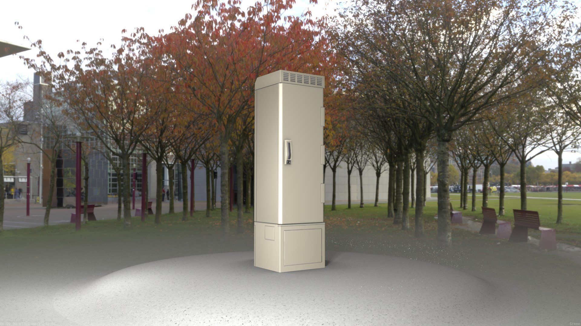 Electrical Distribution Cabinet 22 Low-poly 3D model_68