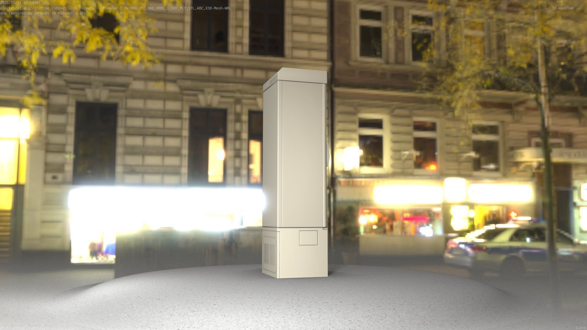 Electrical Distribution Cabinet 22 Low-poly 3D model_62