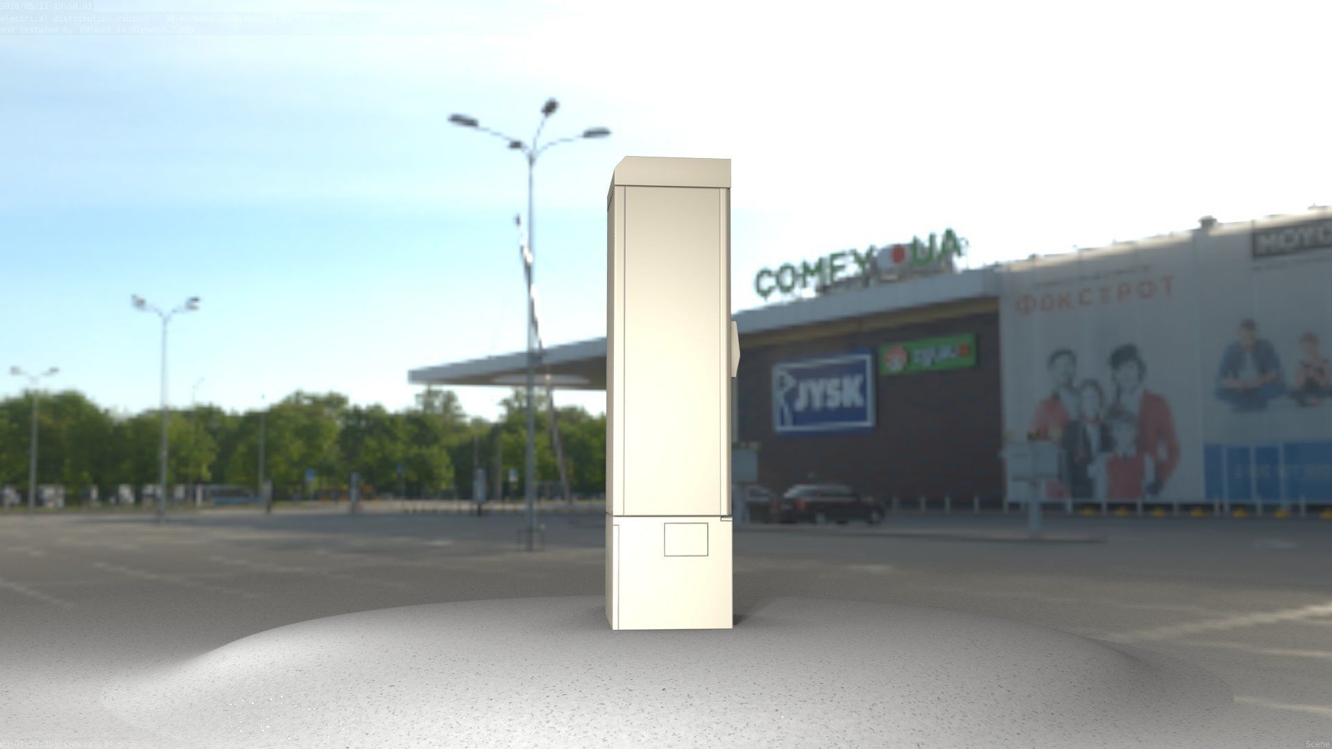 Electrical Distribution Cabinet 22 Low-poly 3D model_63