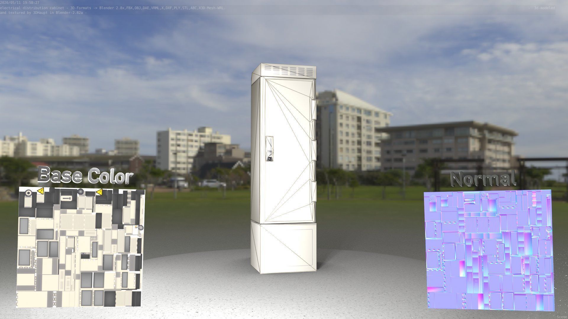 Electrical Distribution Cabinet 22 Low-poly 3D model_86