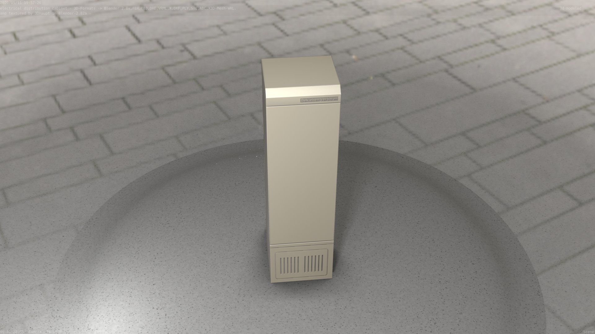 Electrical Distribution Cabinet 22 Low-poly 3D model_23