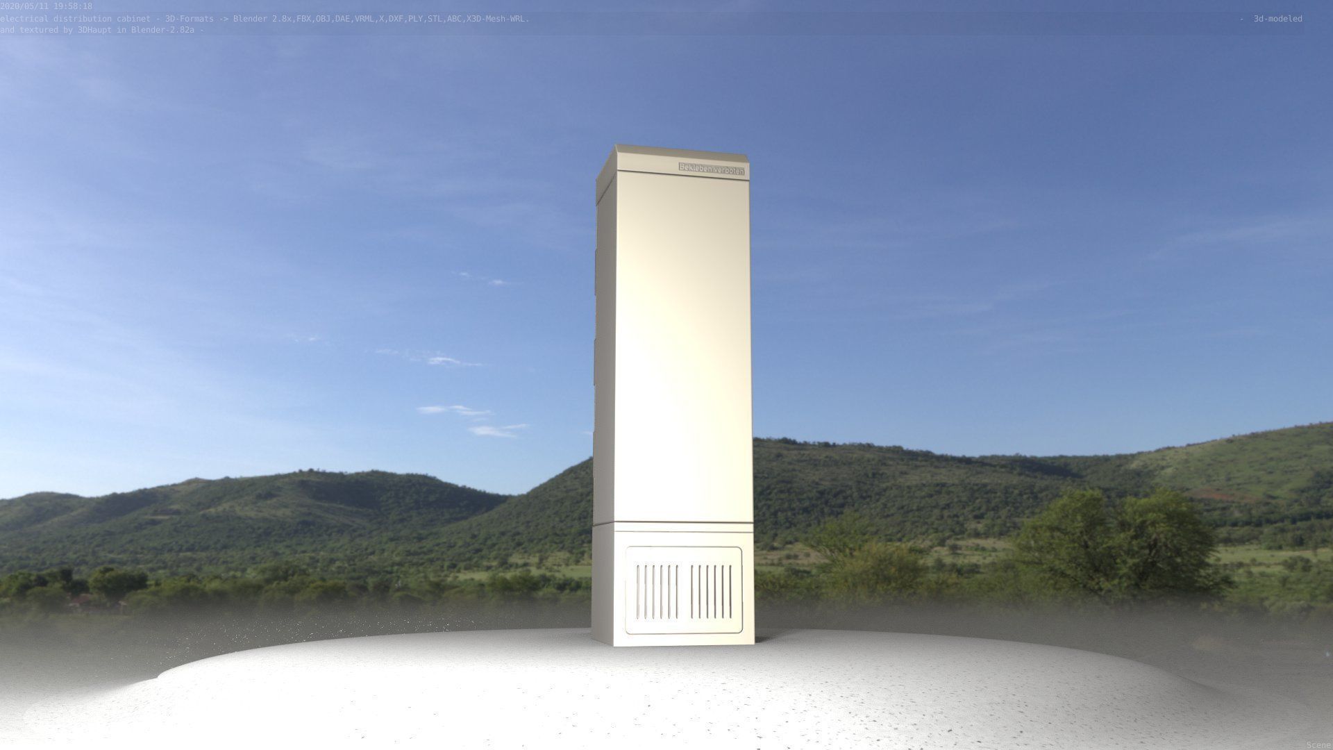 Electrical Distribution Cabinet 22 Low-poly 3D model_76