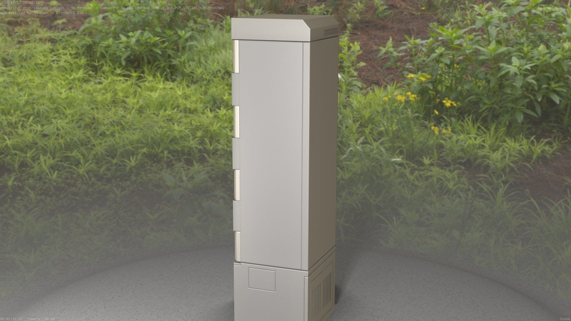 Electrical Distribution Cabinet 22 Low-poly 3D model_92