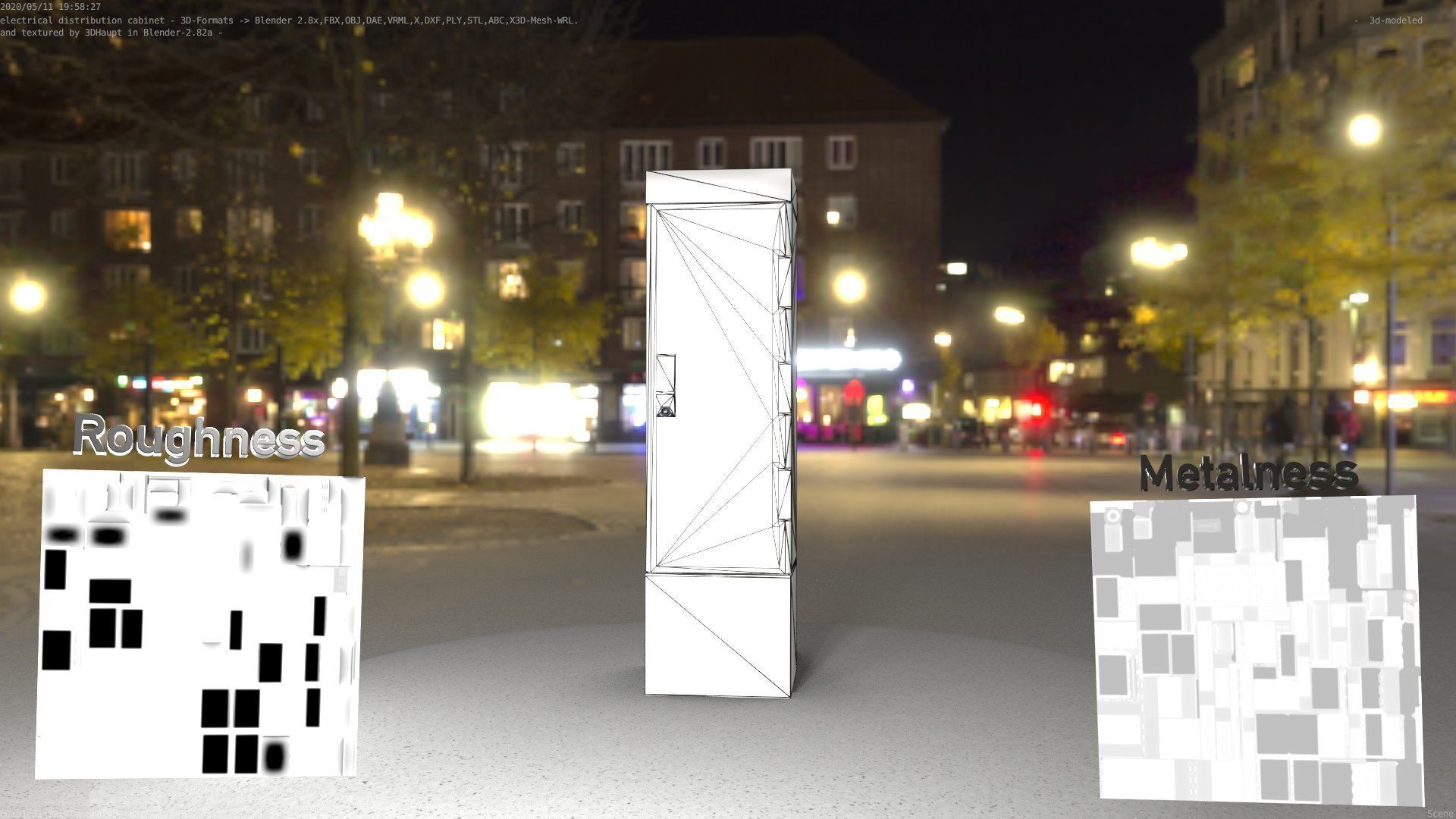 Electrical Distribution Cabinet 22 Low-poly 3D model_87