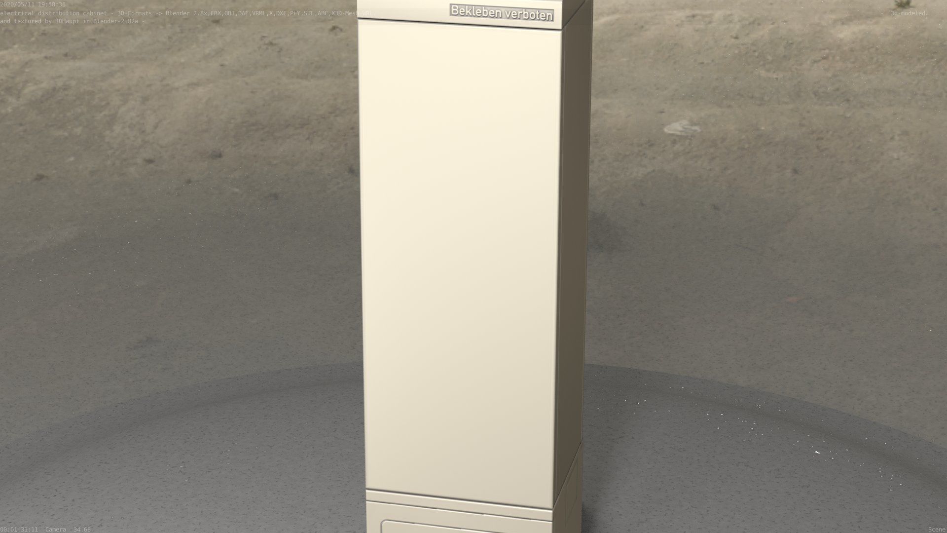 Electrical Distribution Cabinet 22 Low-poly 3D model_96