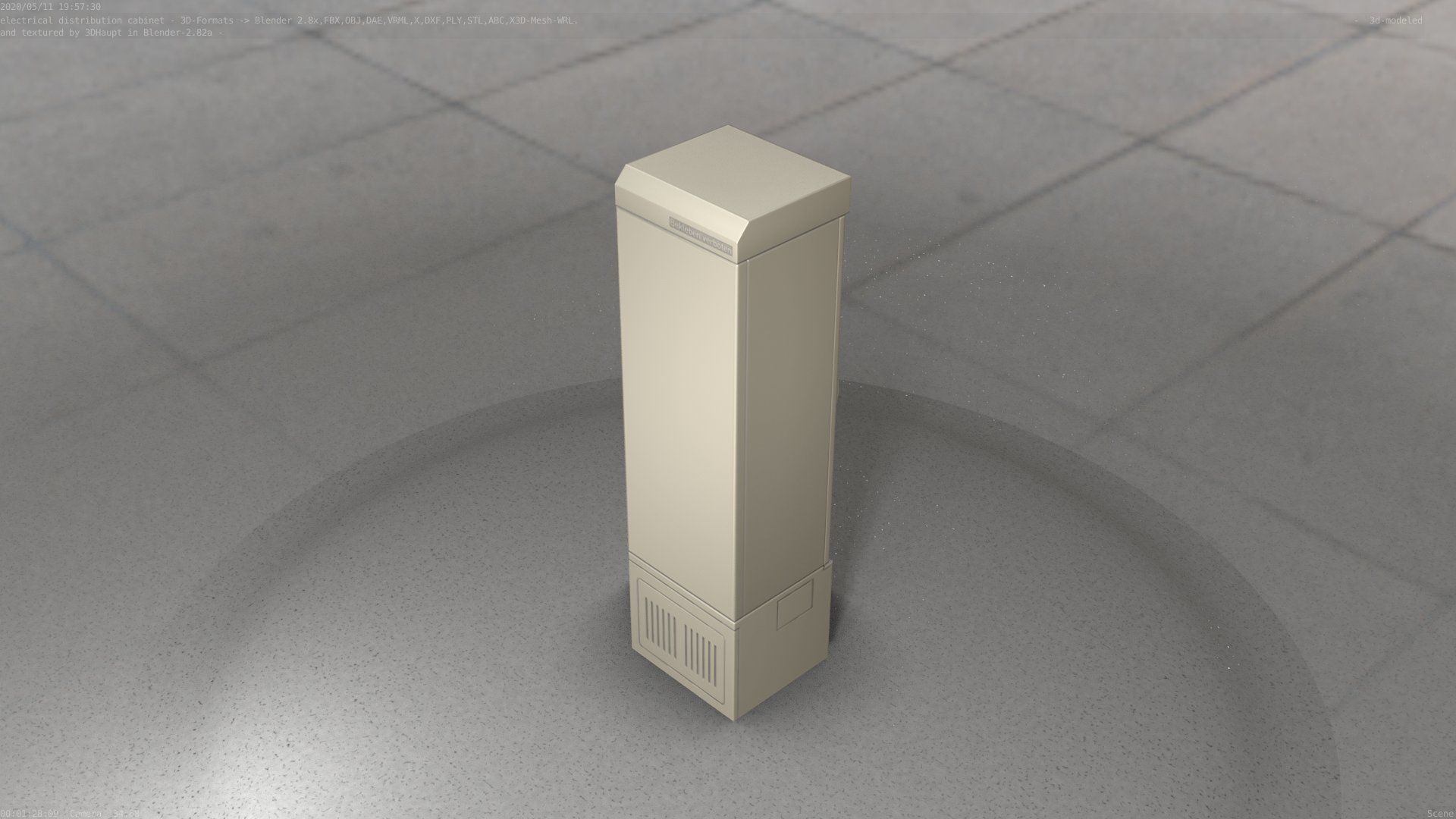 Electrical Distribution Cabinet 22 Low-poly 3D model_27