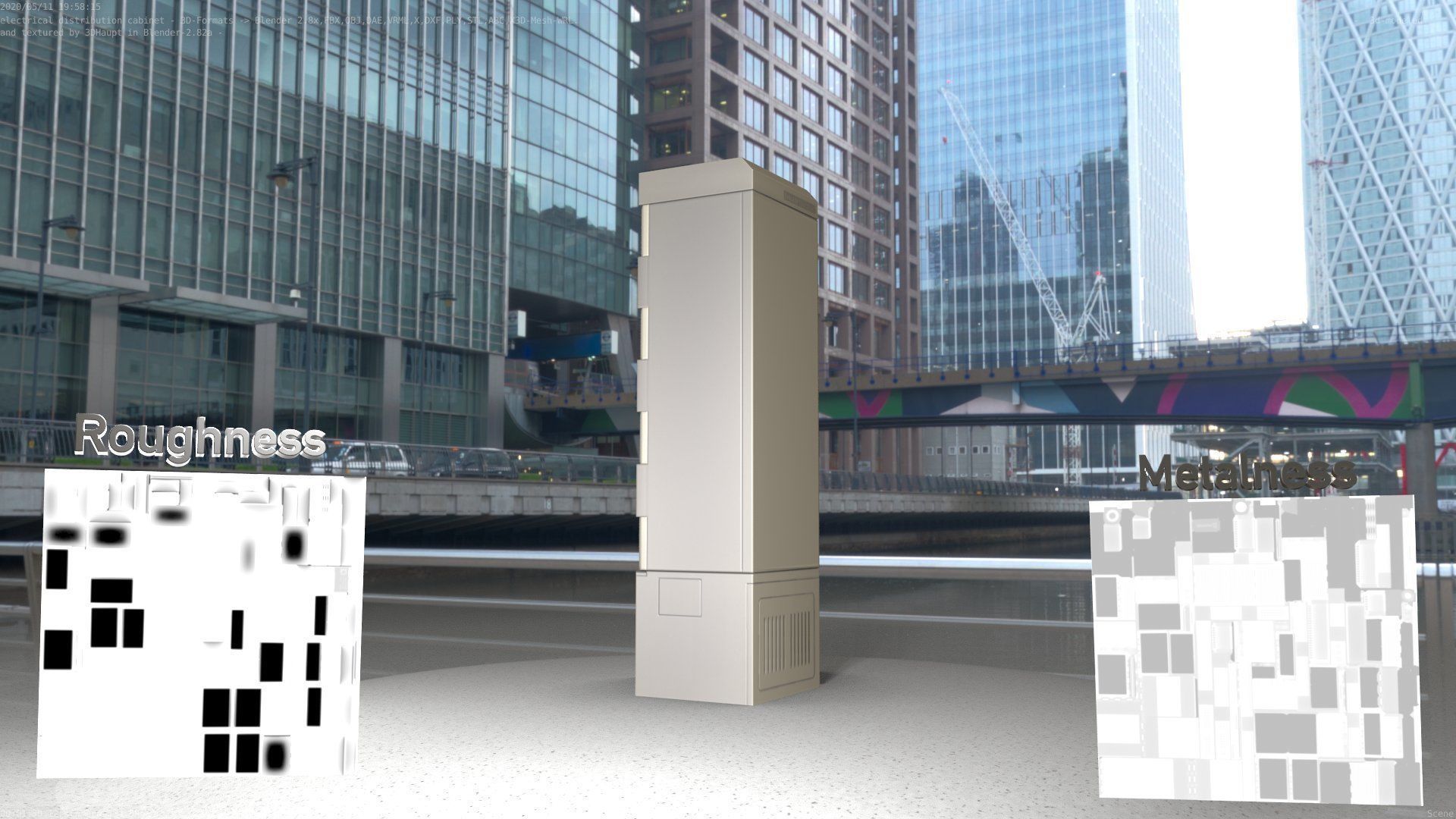 Electrical Distribution Cabinet 22 Low-poly 3D model_73