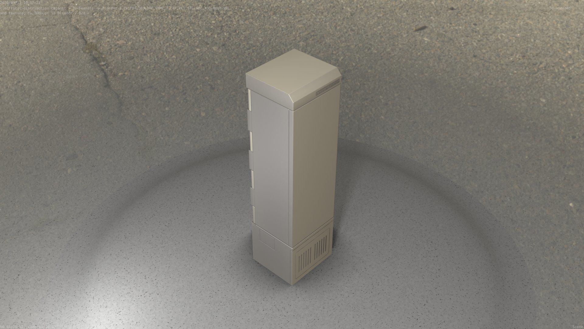 Electrical Distribution Cabinet 22 Low-poly 3D model_20