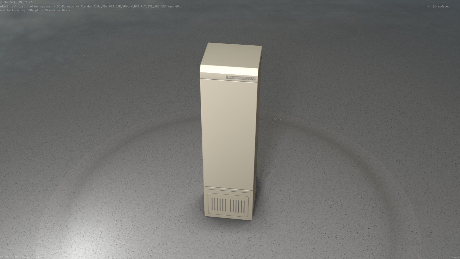 Electrical Distribution Cabinet 22 Low-poly 3D model_24