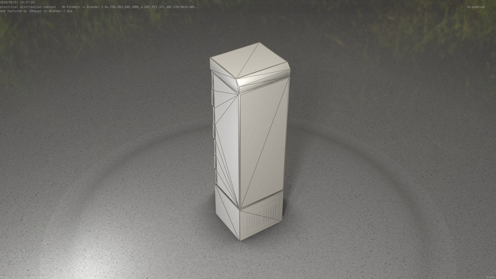 Electrical Distribution Cabinet 22 Low-poly 3D model_21