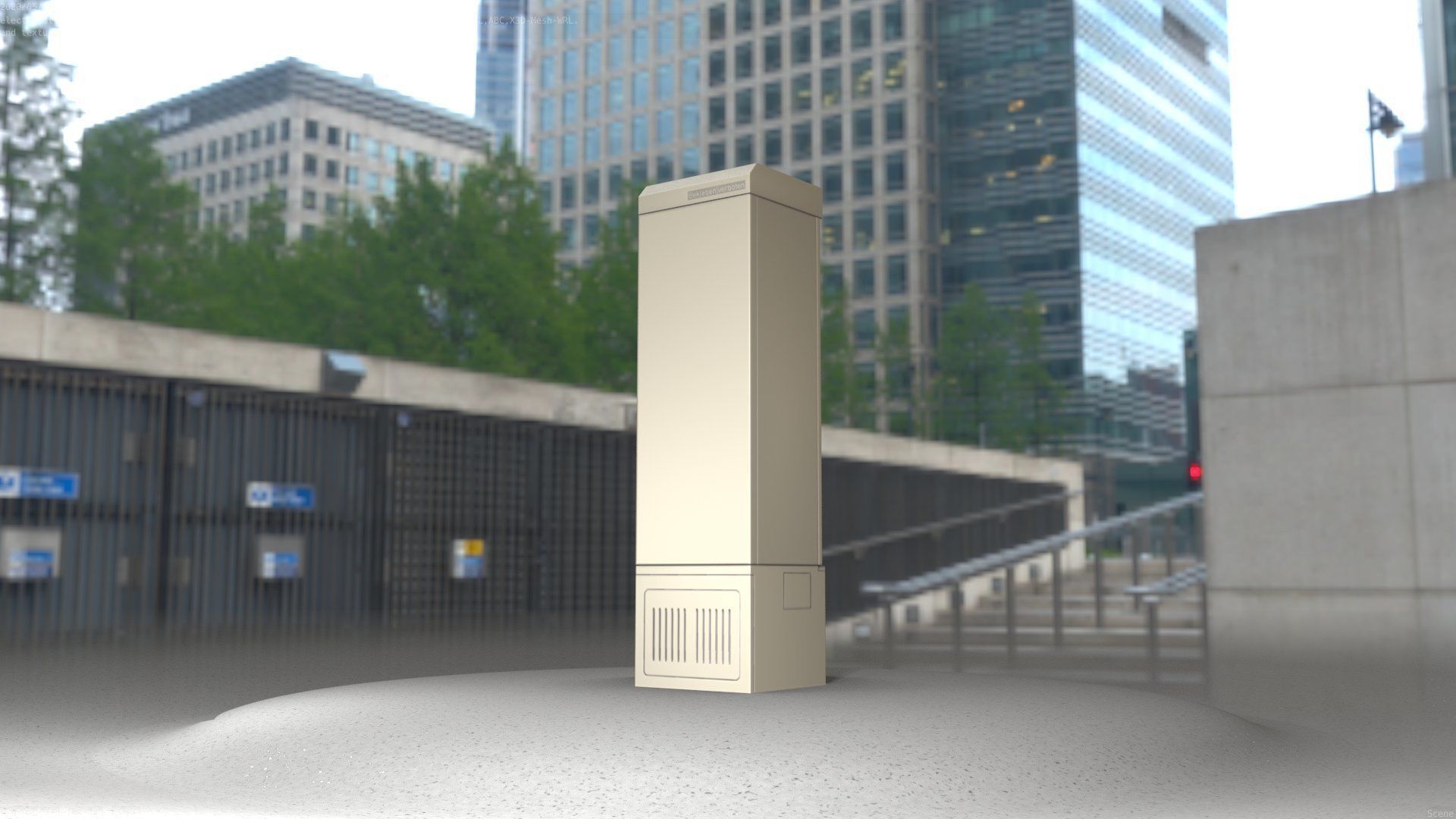 Electrical Distribution Cabinet 22 Low-poly 3D model_59