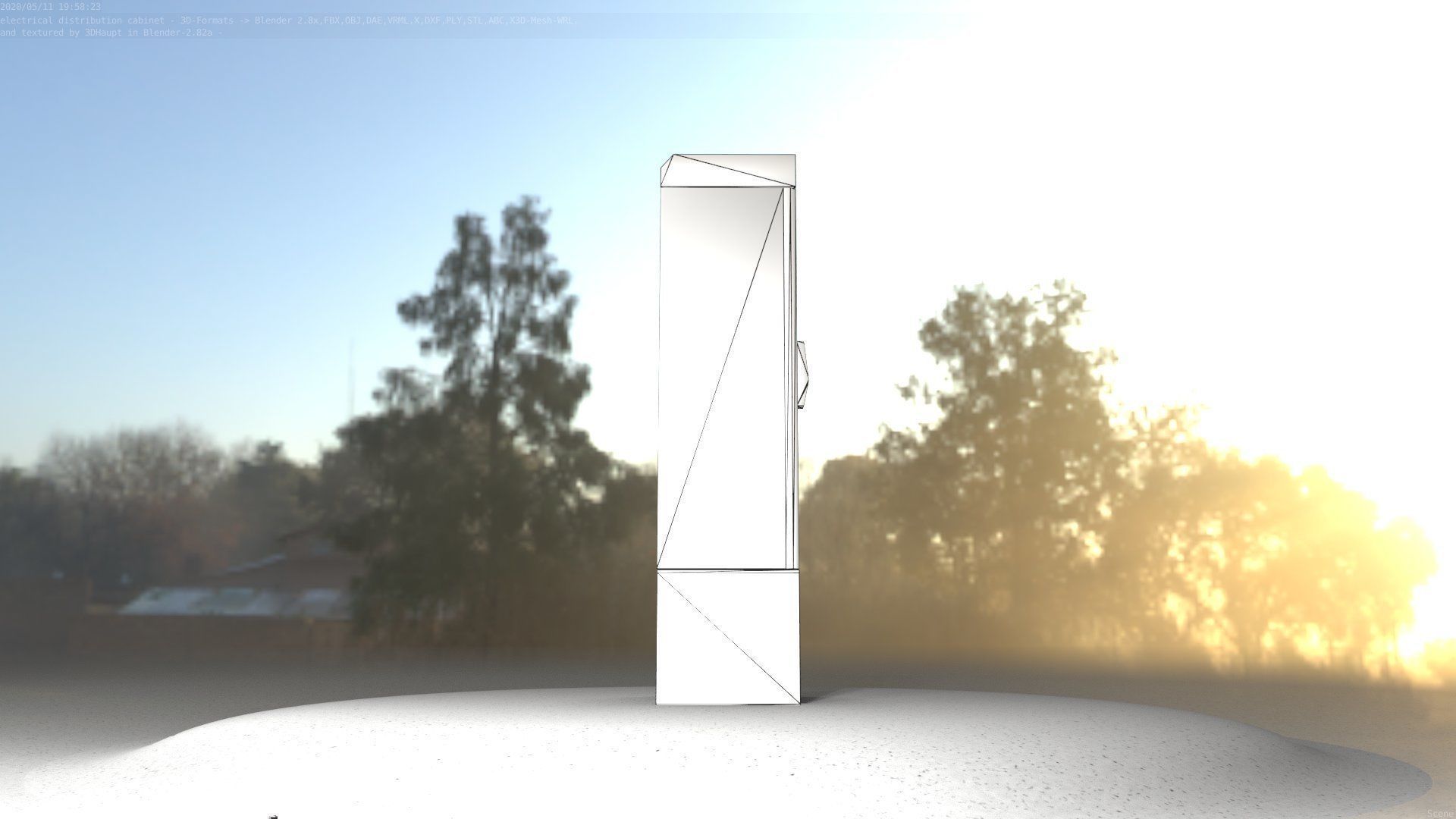 Electrical Distribution Cabinet 22 Low-poly 3D model_82