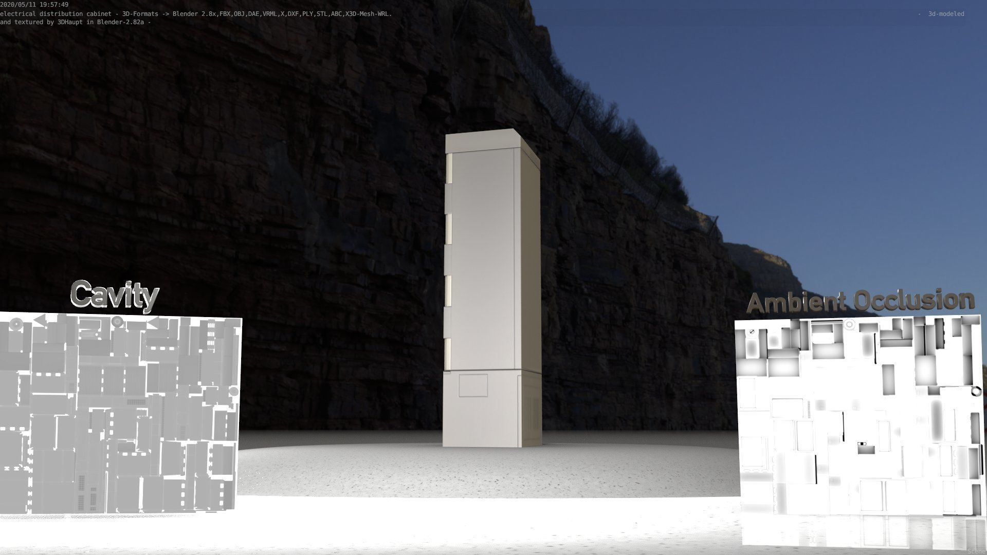 Electrical Distribution Cabinet 22 Low-poly 3D model_48