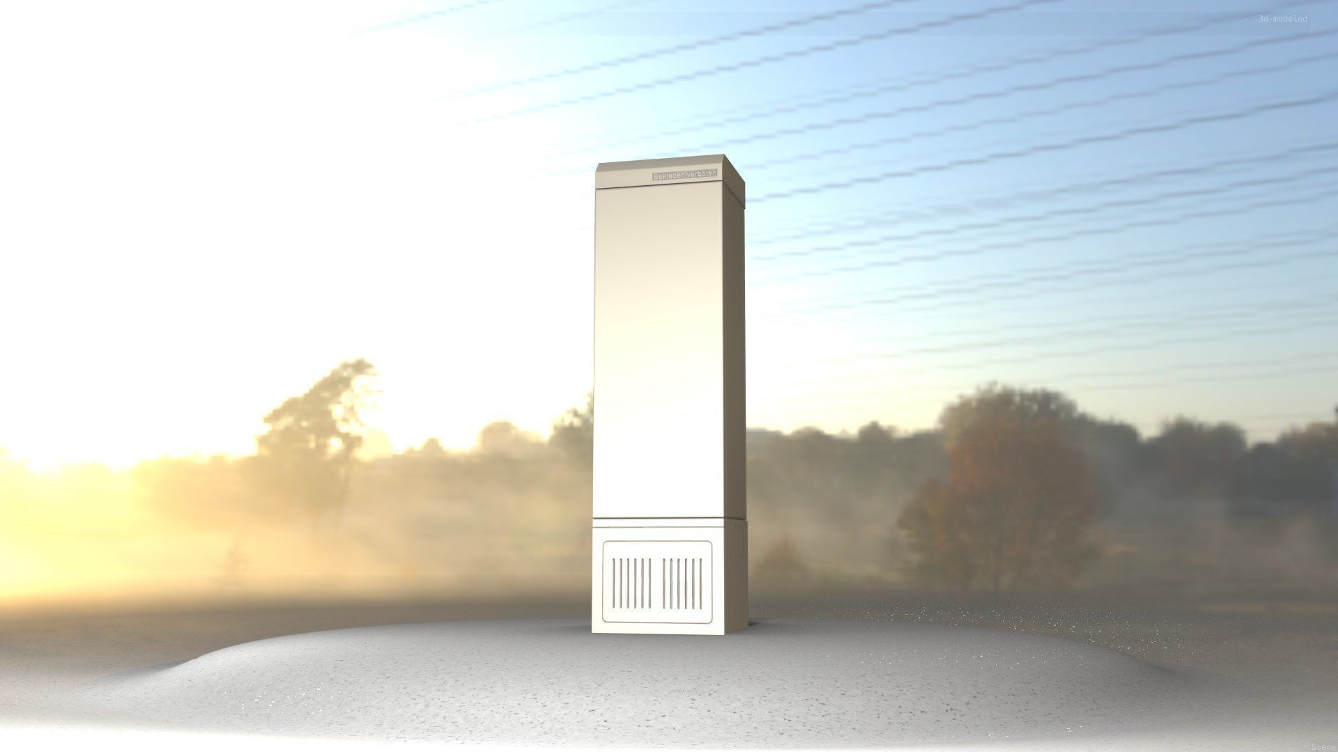 Electrical Distribution Cabinet 22 Low-poly 3D model_57