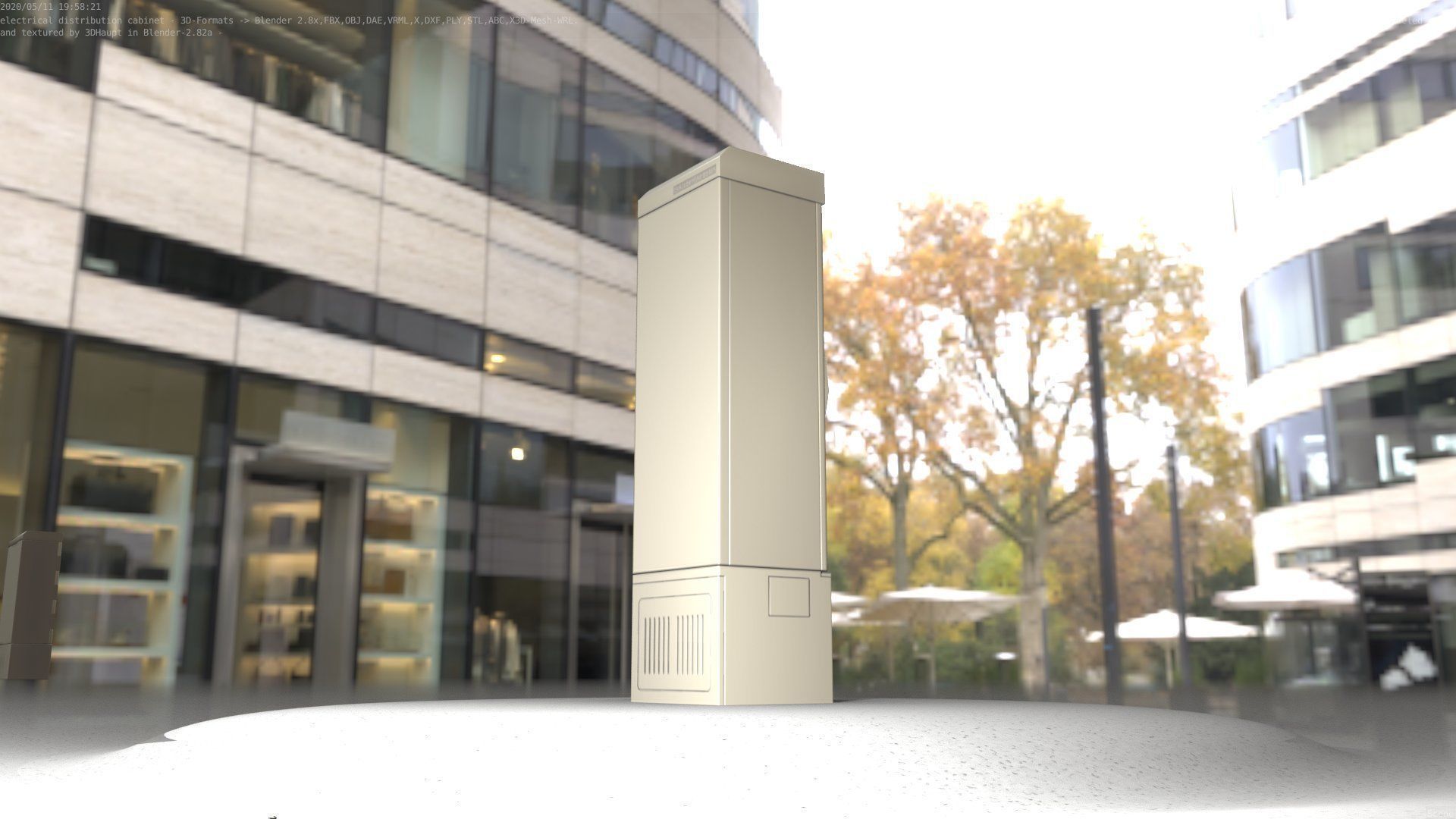 Electrical Distribution Cabinet 22 Low-poly 3D model_80