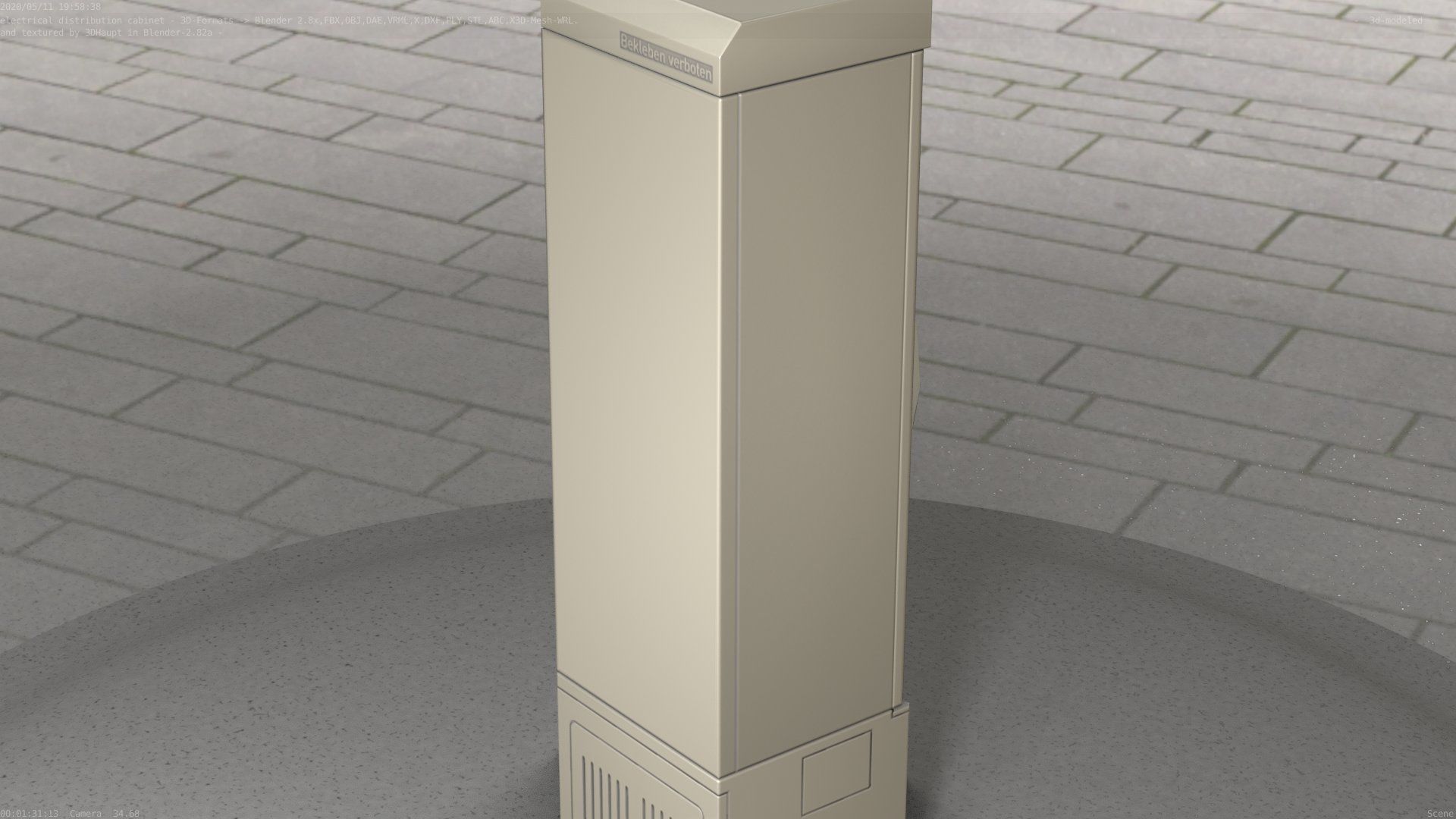 Electrical Distribution Cabinet 22 Low-poly 3D model_98