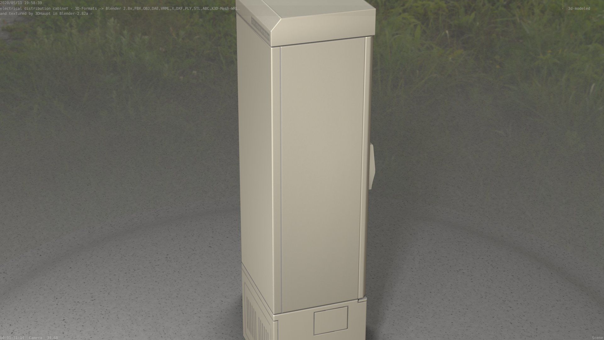 Electrical Distribution Cabinet 22 Low-poly 3D model_99