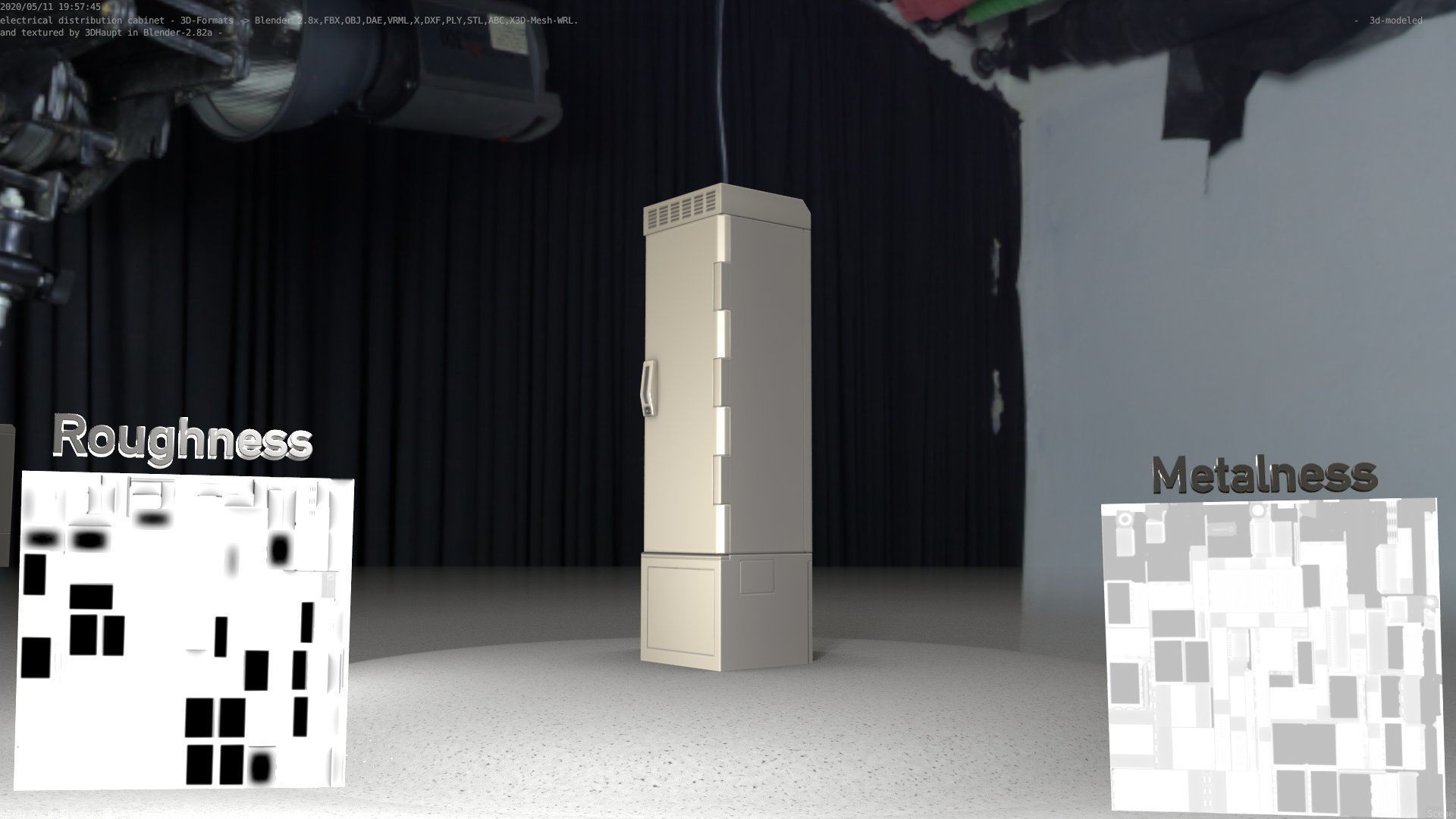 Electrical Distribution Cabinet 22 Low-poly 3D model_43