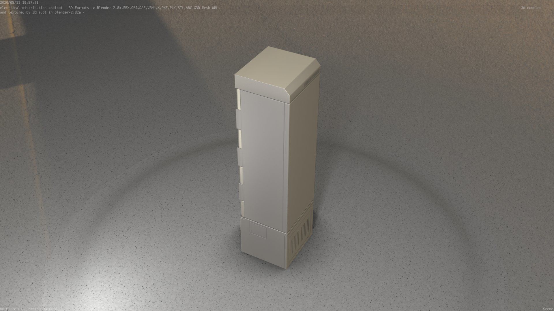 Electrical Distribution Cabinet 22 Low-poly 3D model_19