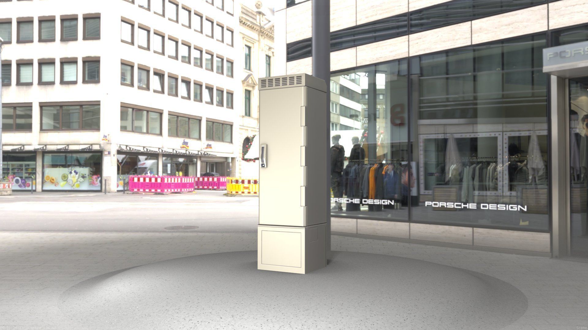 Electrical Distribution Cabinet 22 Low-poly 3D model_41