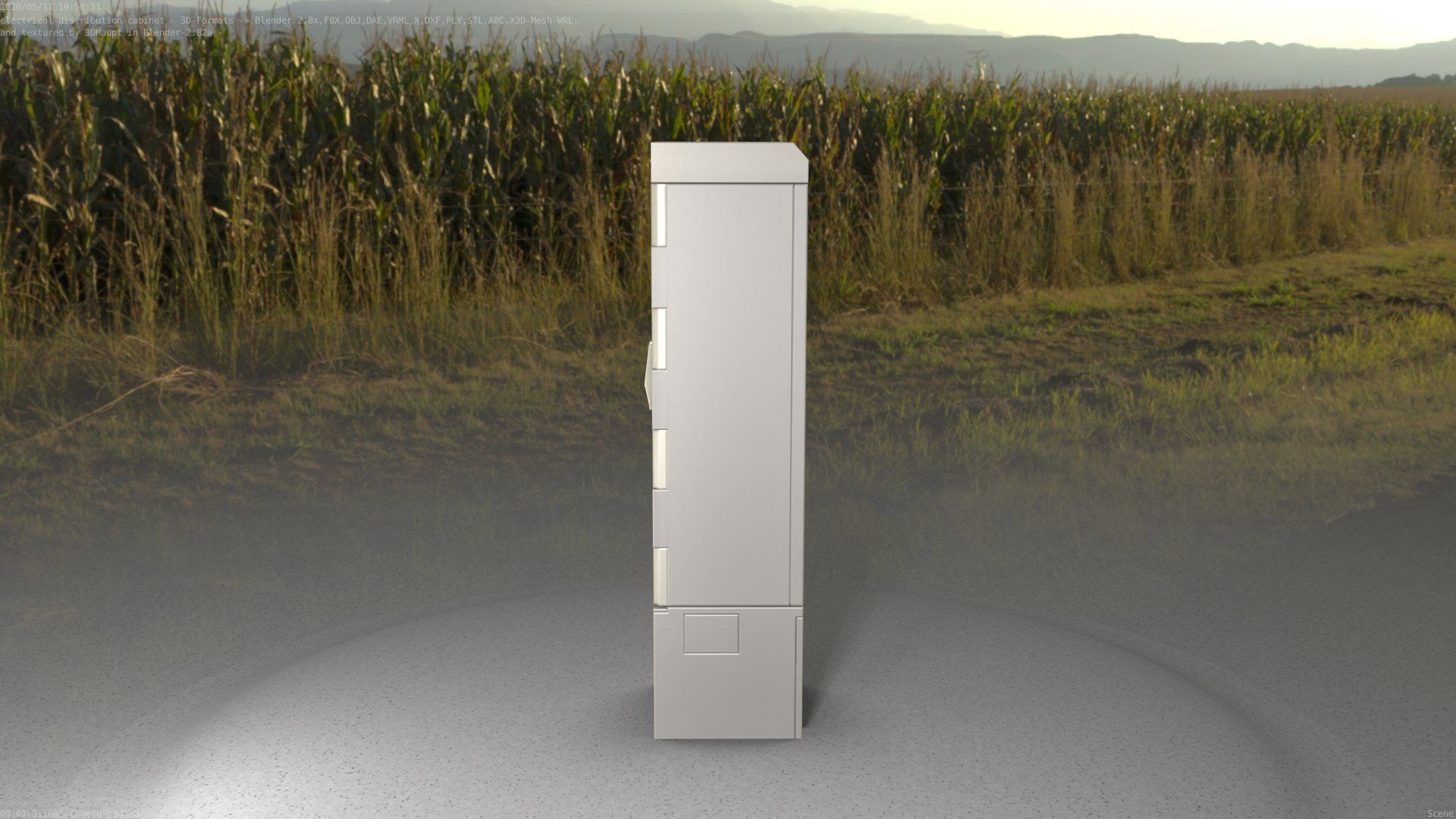 Electrical Distribution Cabinet 22 Low-poly 3D model_91