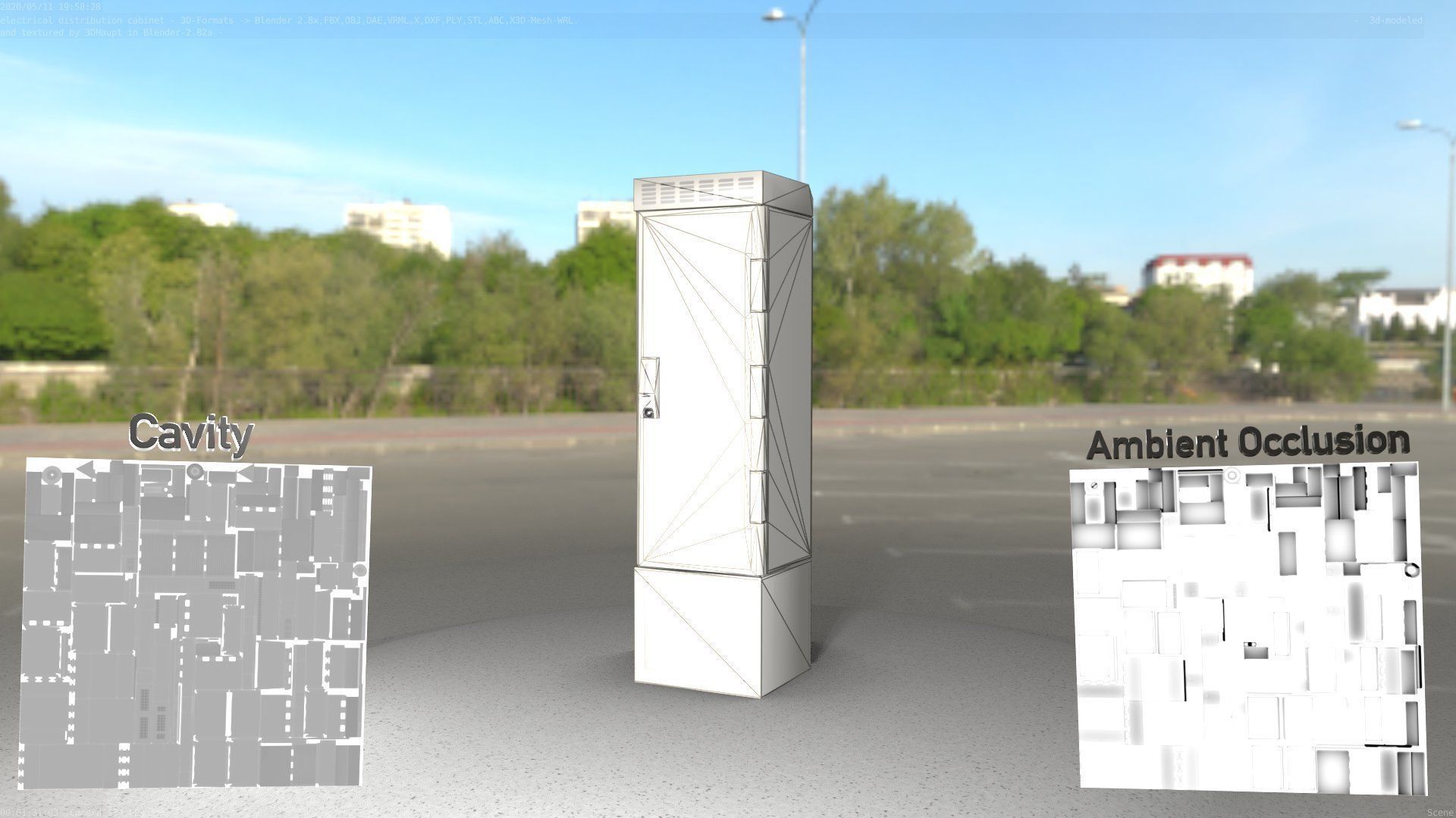 Electrical Distribution Cabinet 22 Low-poly 3D model_88