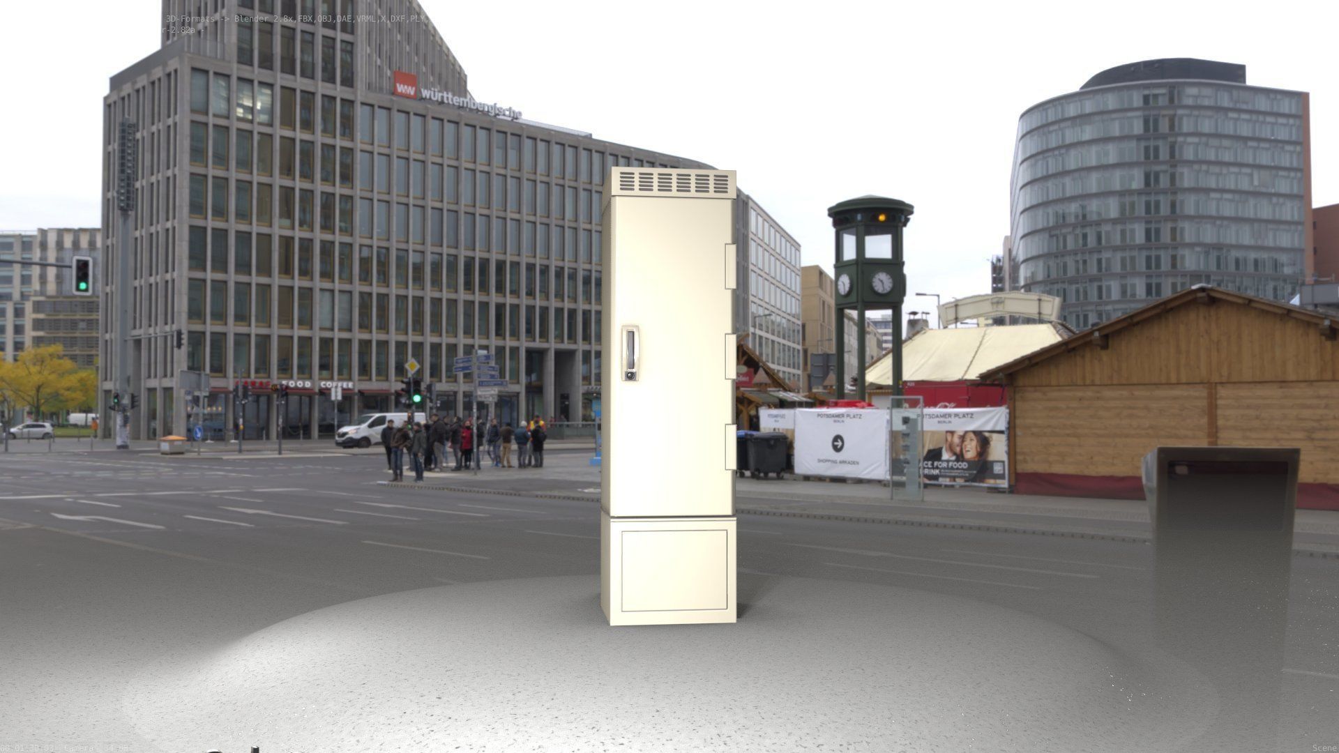 Electrical Distribution Cabinet 22 Low-poly 3D model_8