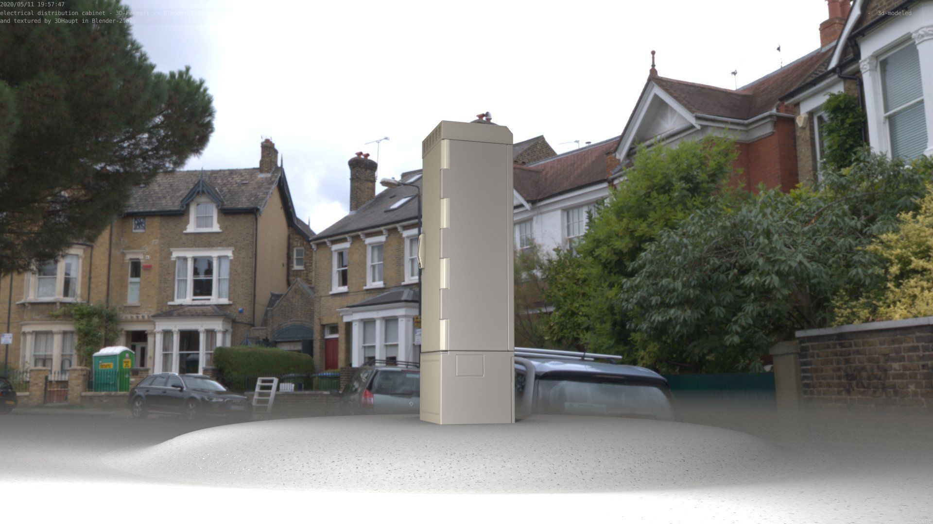 Electrical Distribution Cabinet 22 Low-poly 3D model_45