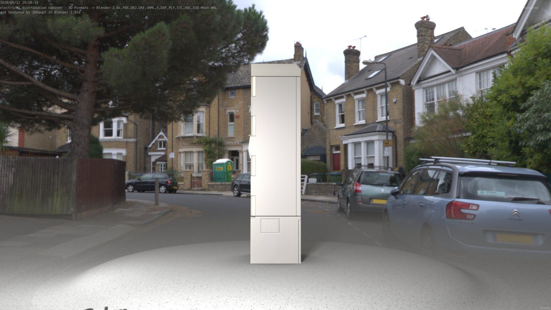 Electrical Distribution Cabinet 22 Low-poly 3D model_71