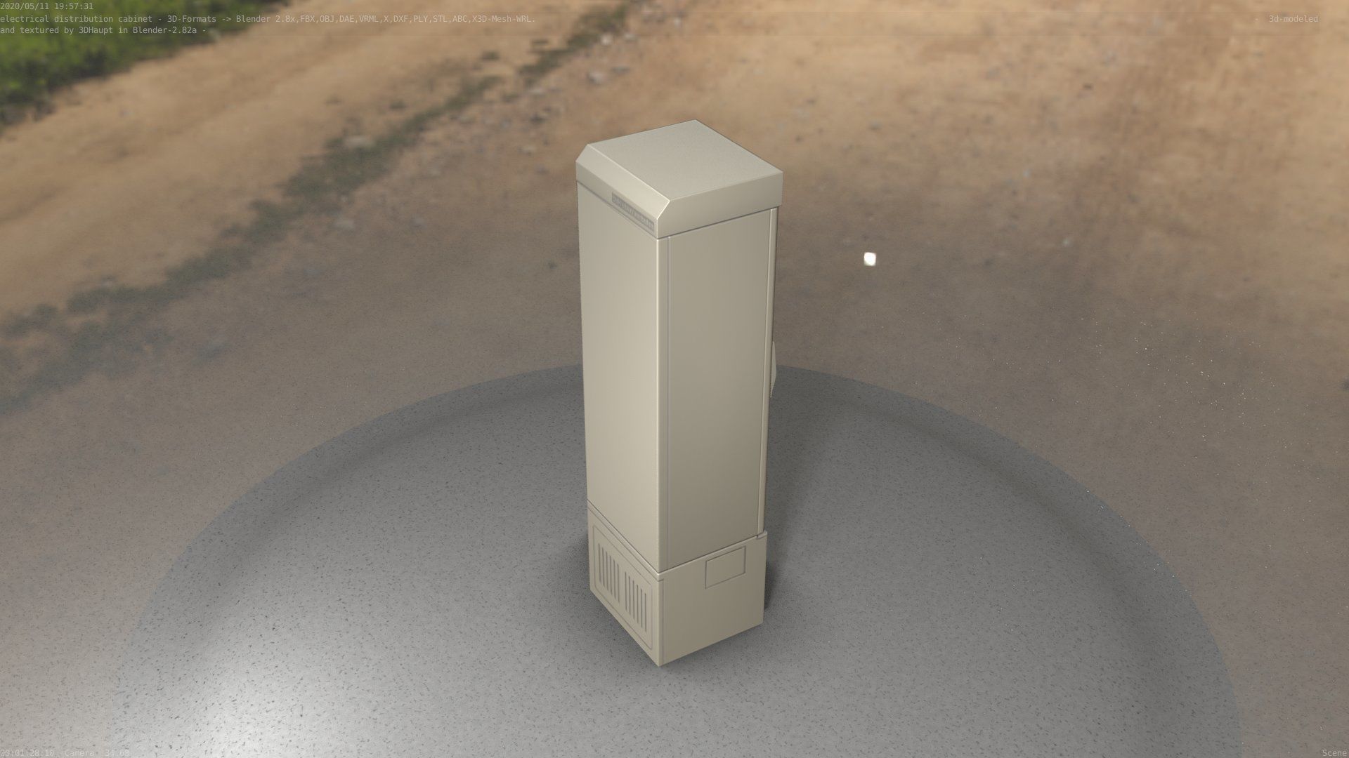 Electrical Distribution Cabinet 22 Low-poly 3D model_28