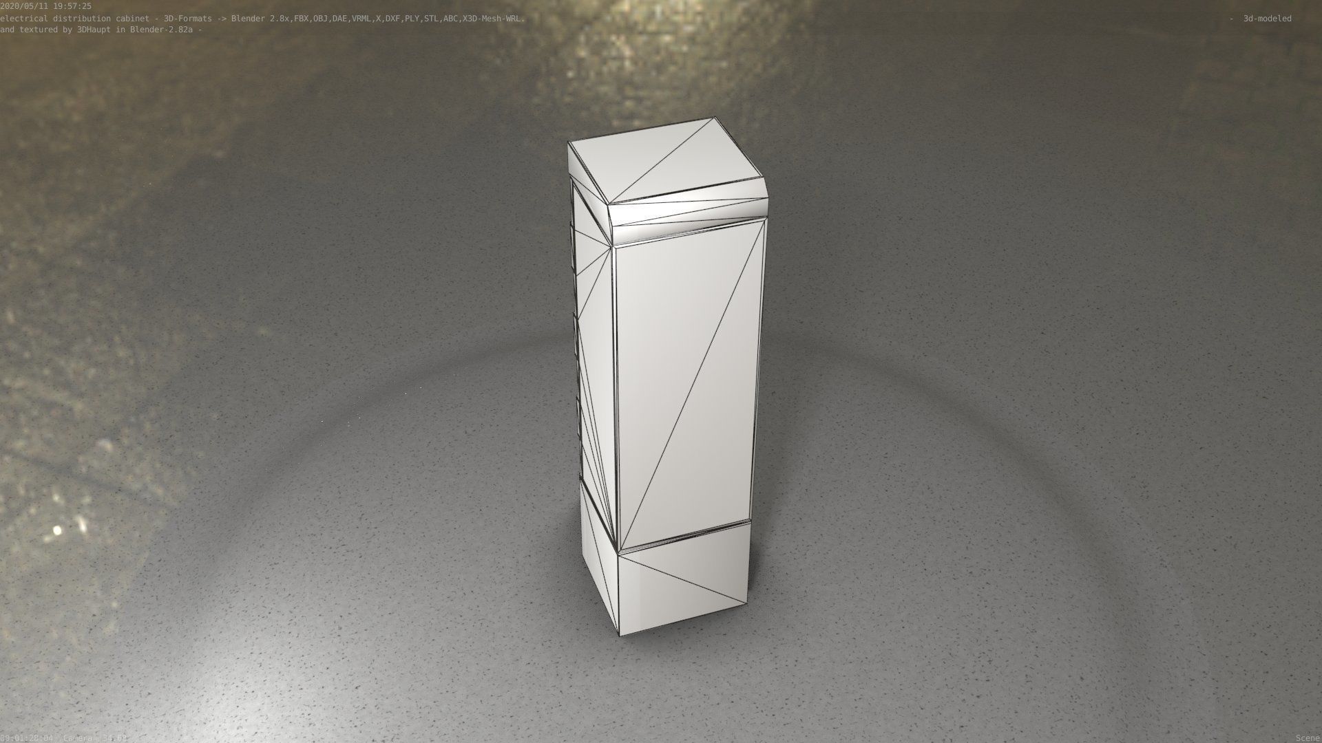 Electrical Distribution Cabinet 22 Low-poly 3D model_22