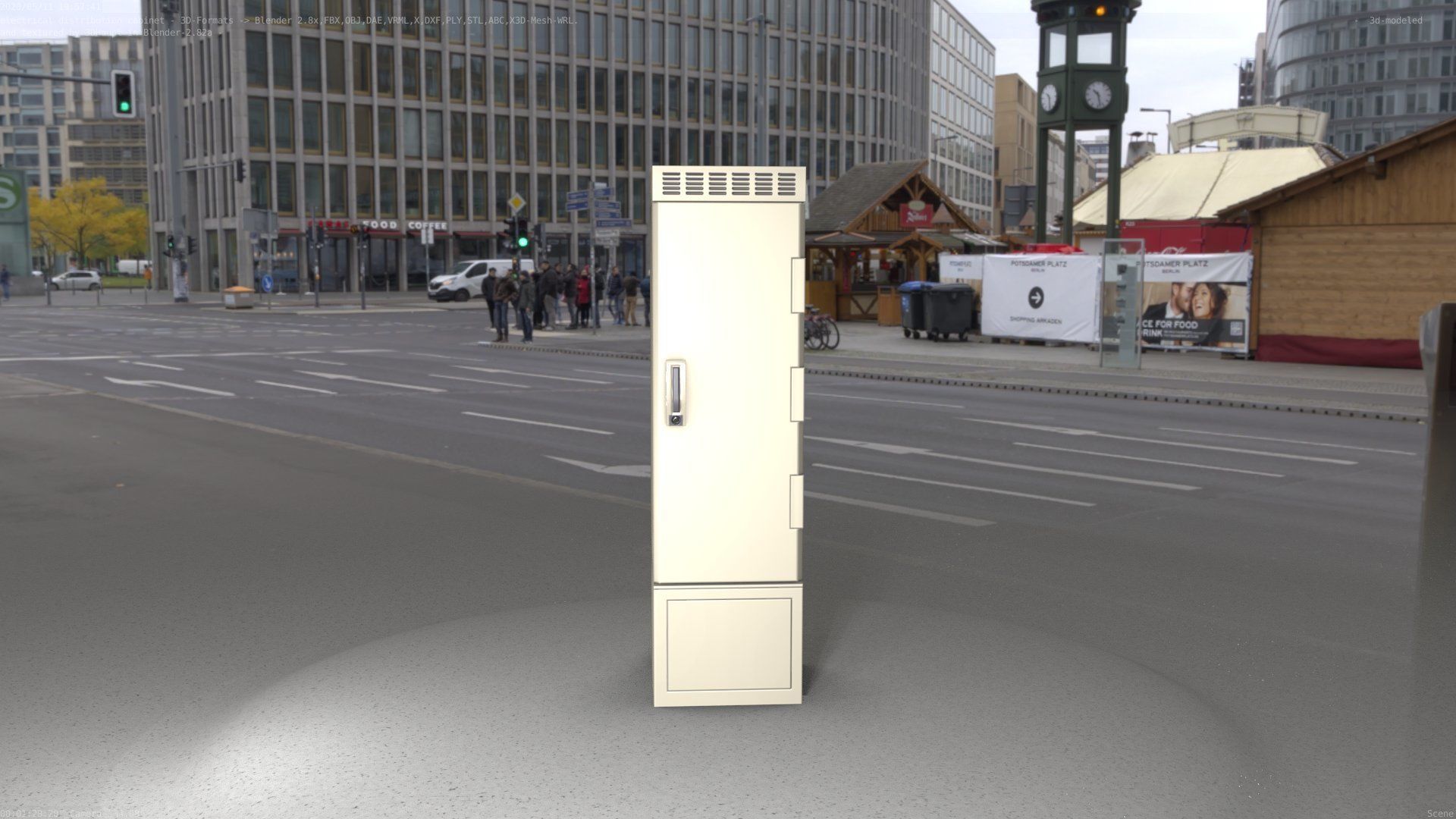 Electrical Distribution Cabinet 22 Low-poly 3D model_38