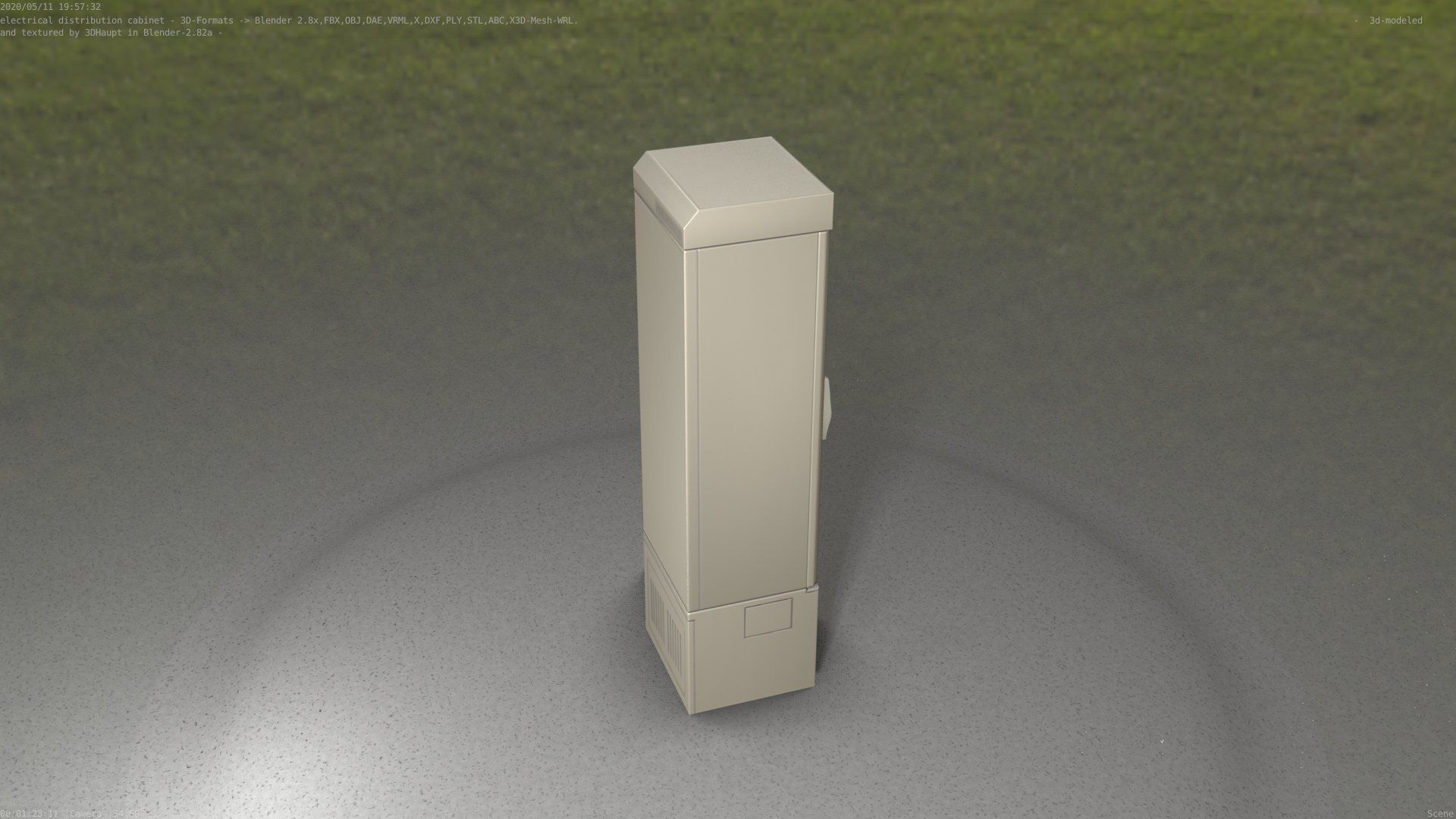 Electrical Distribution Cabinet 22 Low-poly 3D model_29