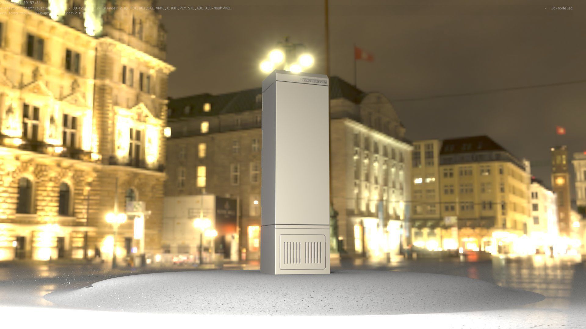 Electrical Distribution Cabinet 22 Low-poly 3D model_53