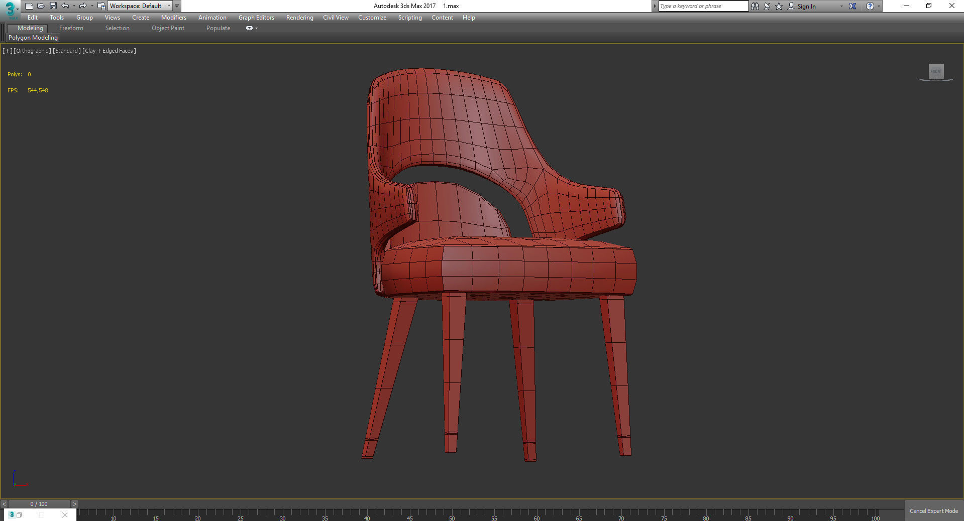 VINE Chair Vine Collection By Turri 3d model Low-poly 3D model_4