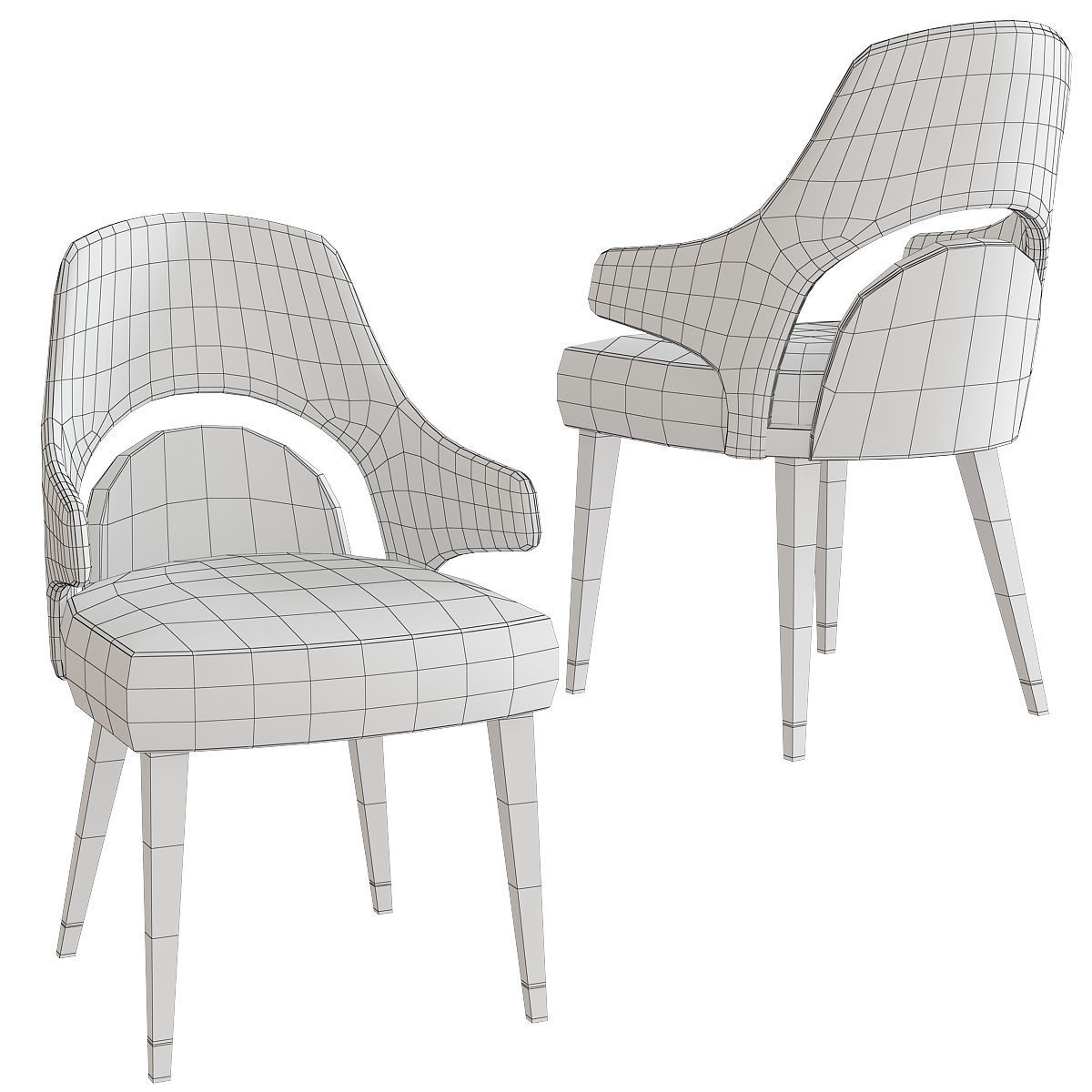 VINE Chair Vine Collection By Turri 3d model Low-poly 3D model_1