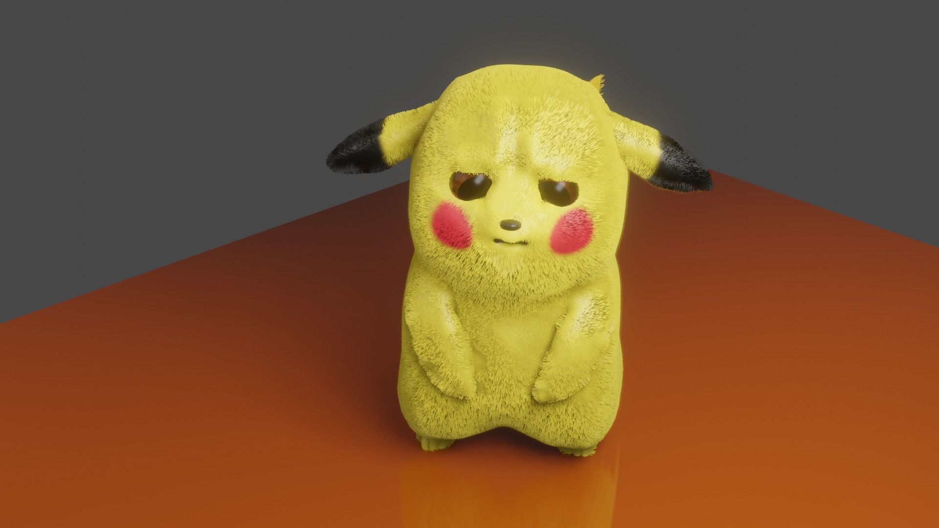 Pikachu in mood Low-poly 3D model_2