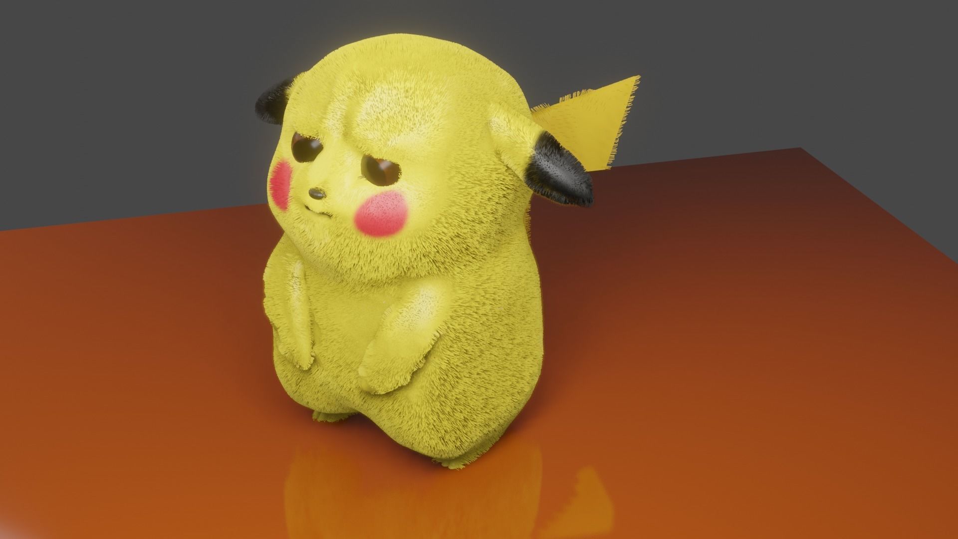 Pikachu in mood Low-poly 3D model_1