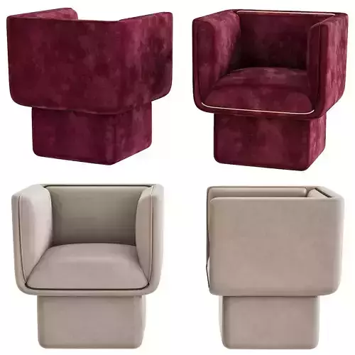 BLOCK ARMCHAIR by Missana 3d model