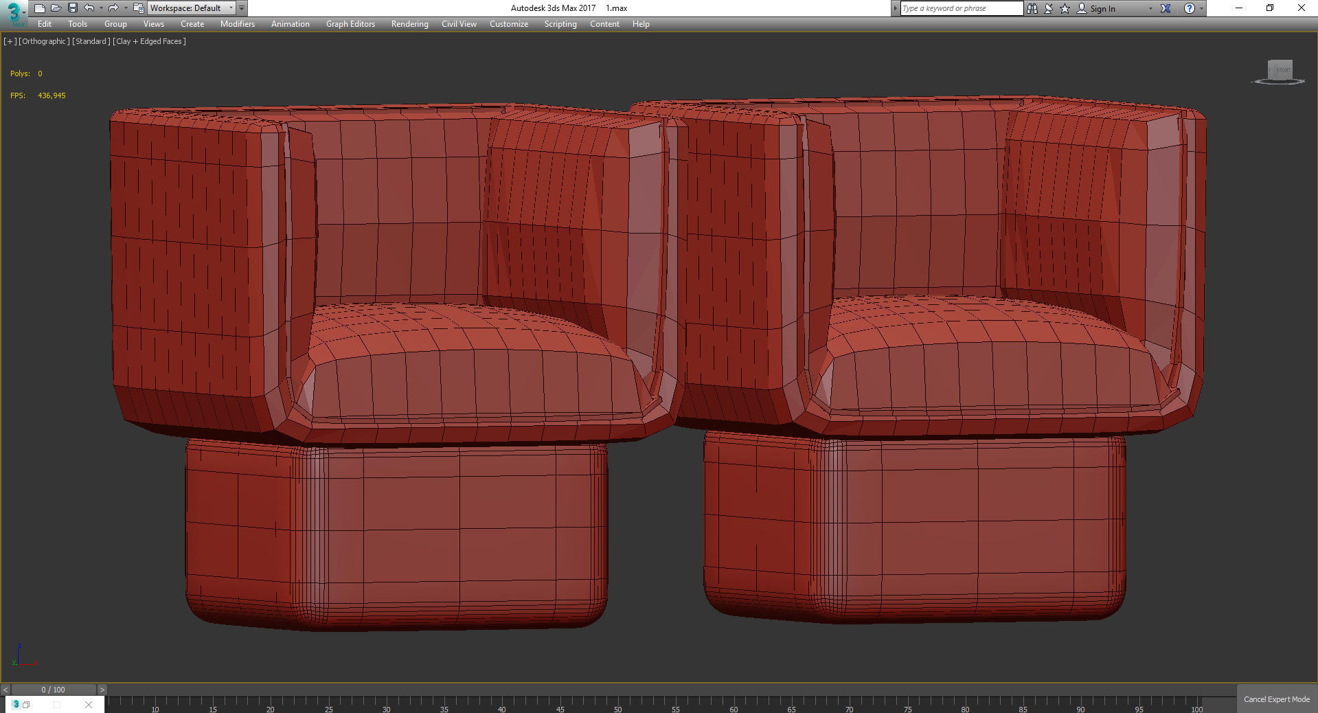 BLOCK ARMCHAIR by Missana 3d model Low-poly 3D model_3