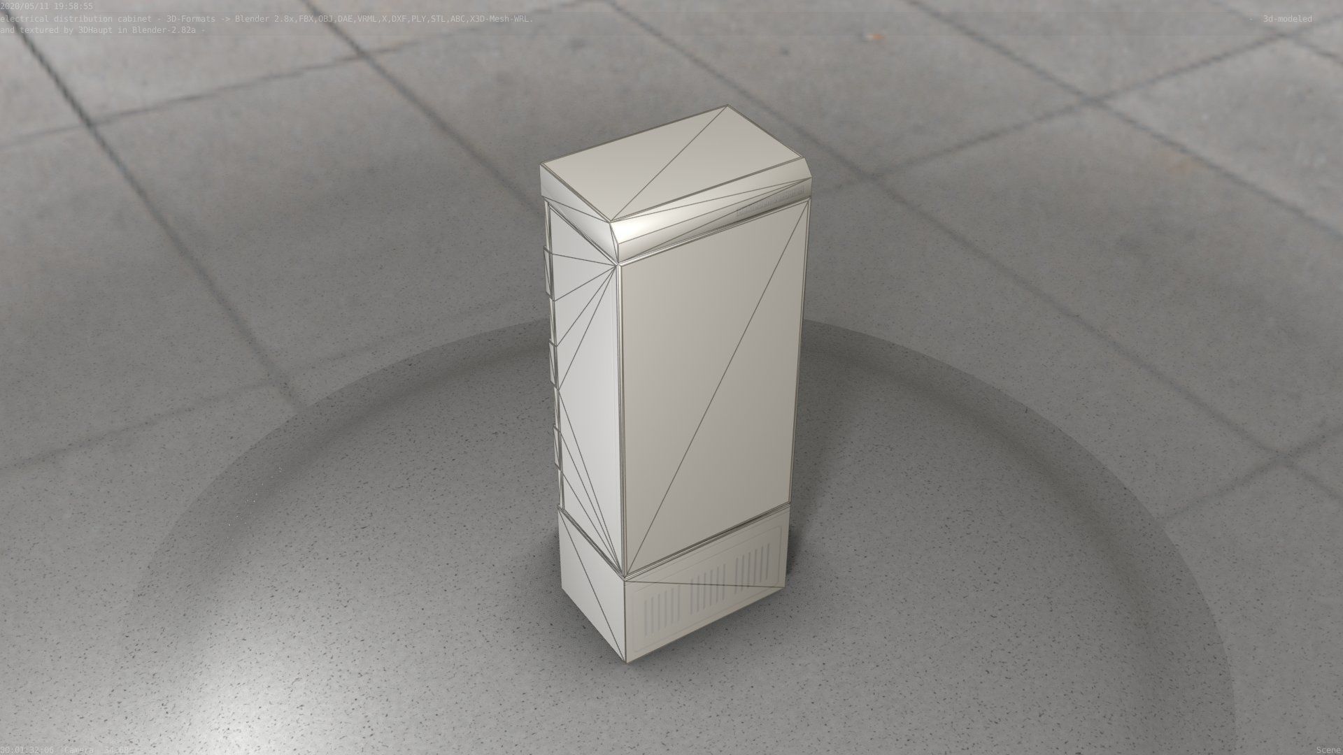 Electrical Distribution Cabinet 23 Low-poly 3D model_24